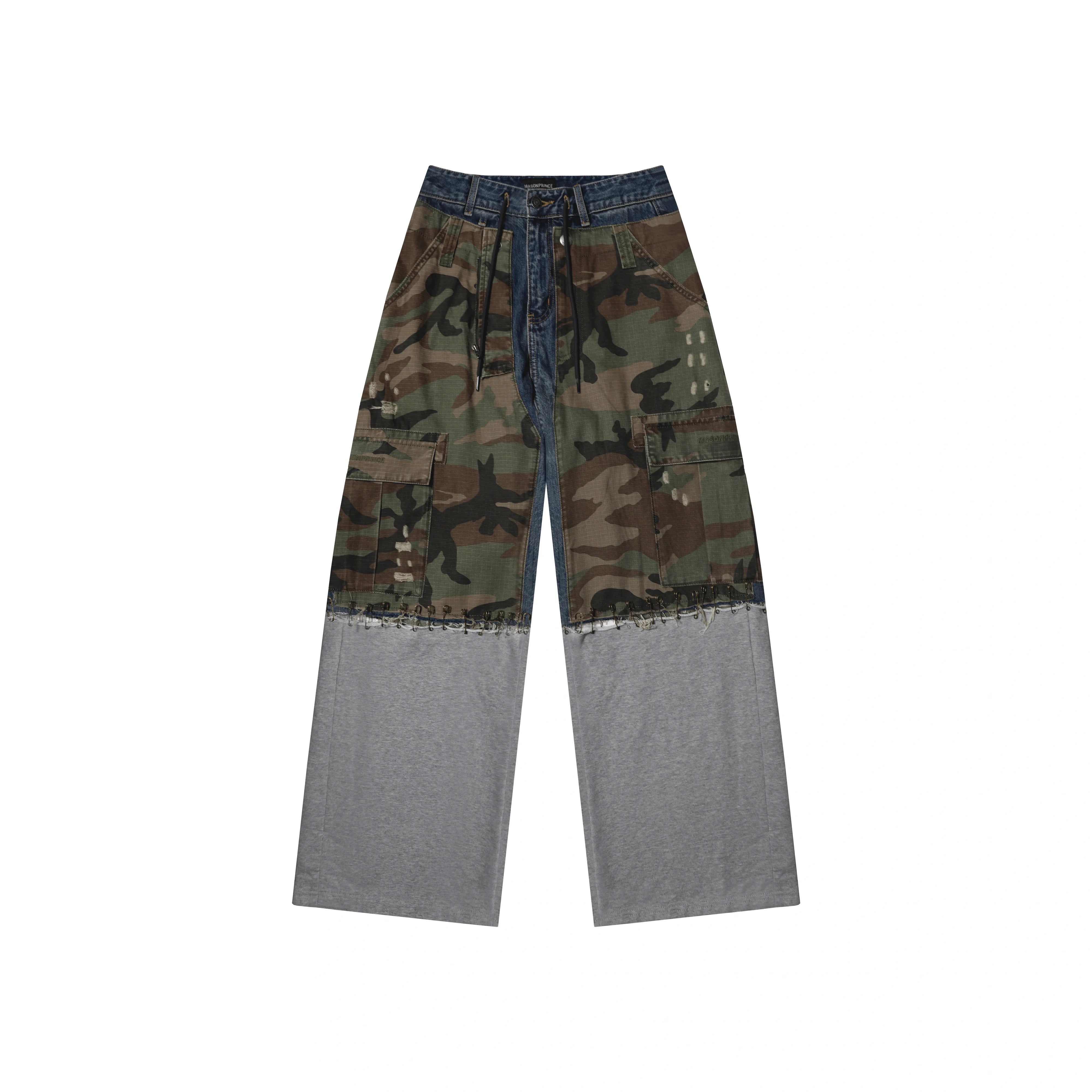 MASONPRINCE Vintage Patchwork Camouflage Cargo Jeans