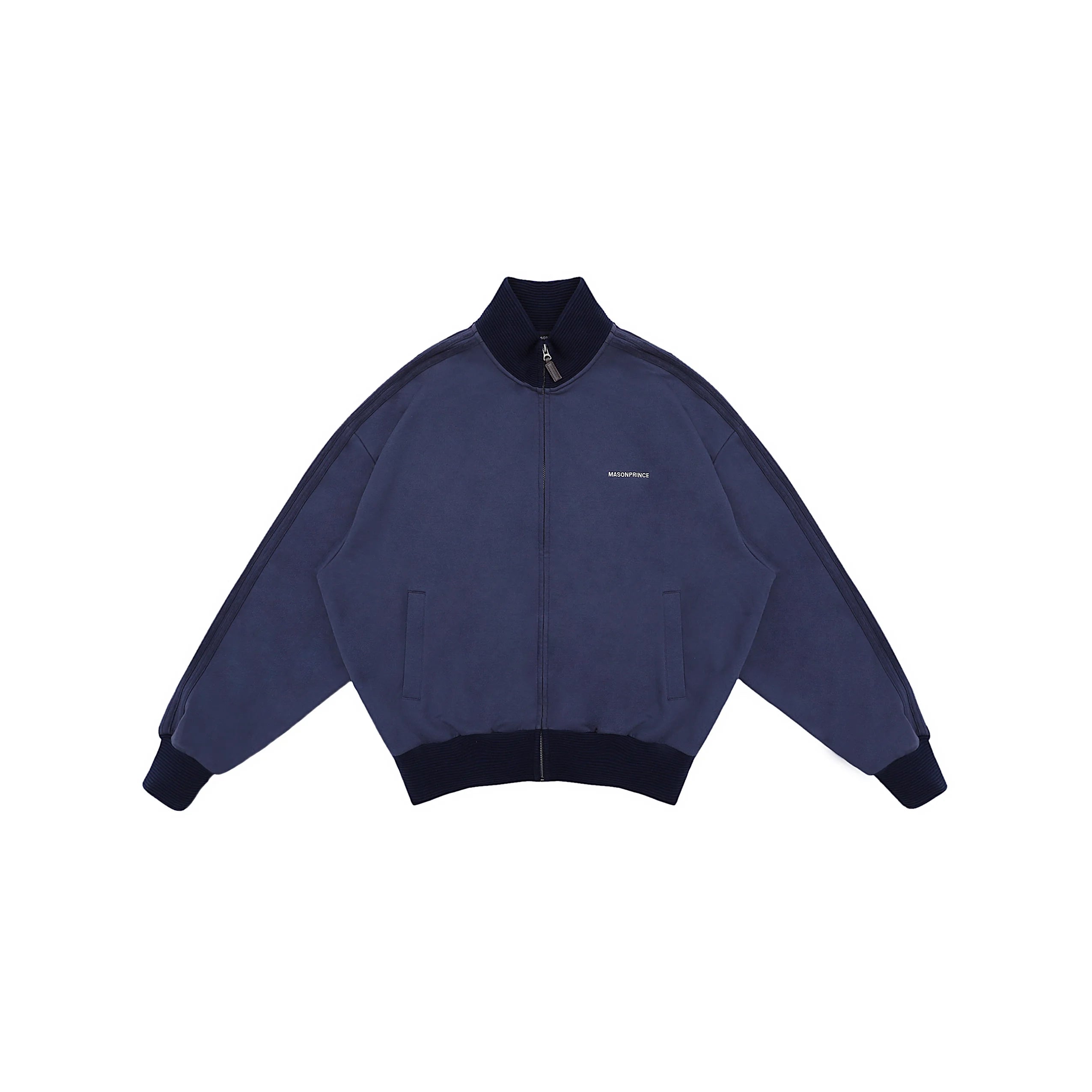 MASONPRINCE Autumn Cotton-Feel Ribbed Zip Jacket and Wide-Leg Pants Set