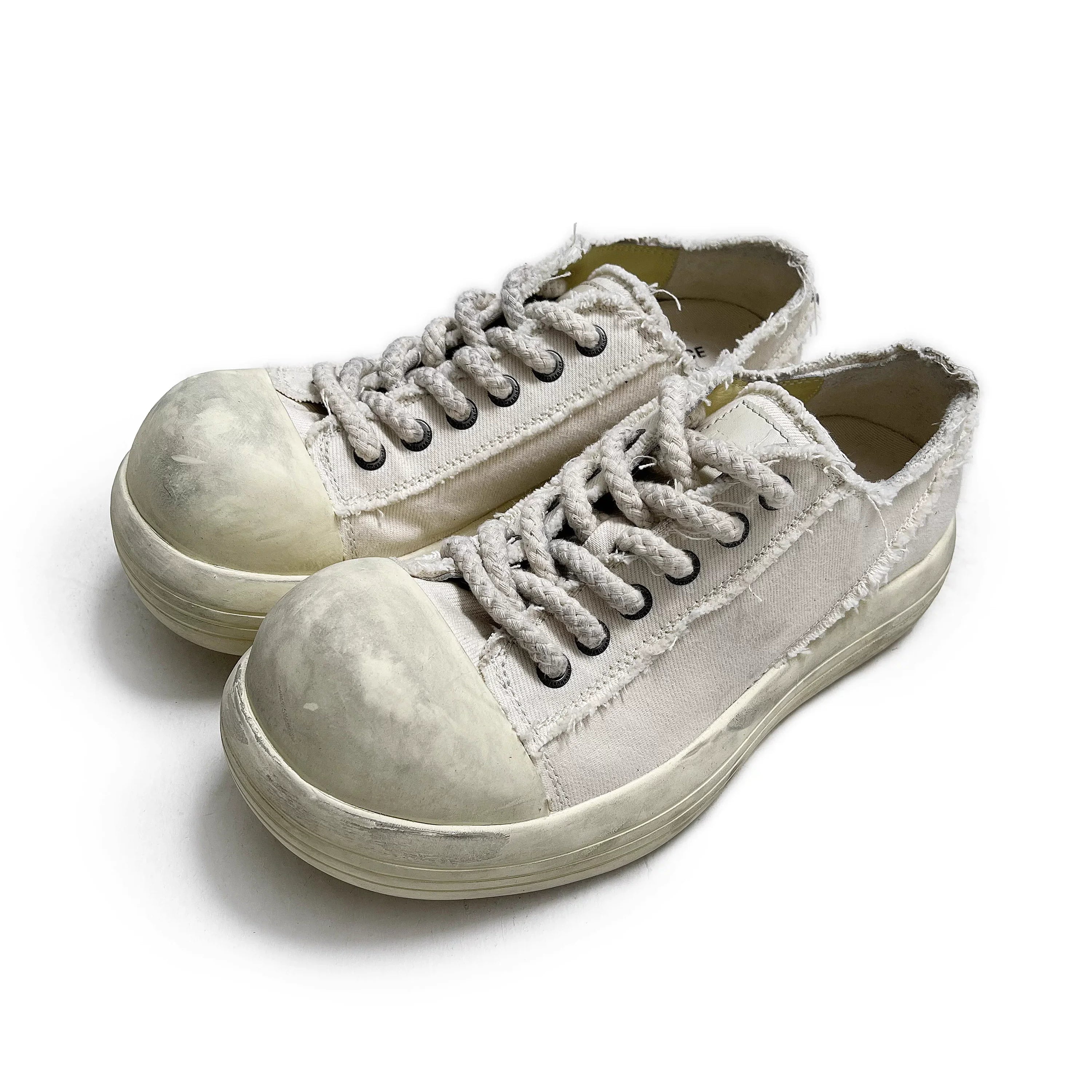 MASONPRINCE Chunky Round-Toe Distressed Sneakers