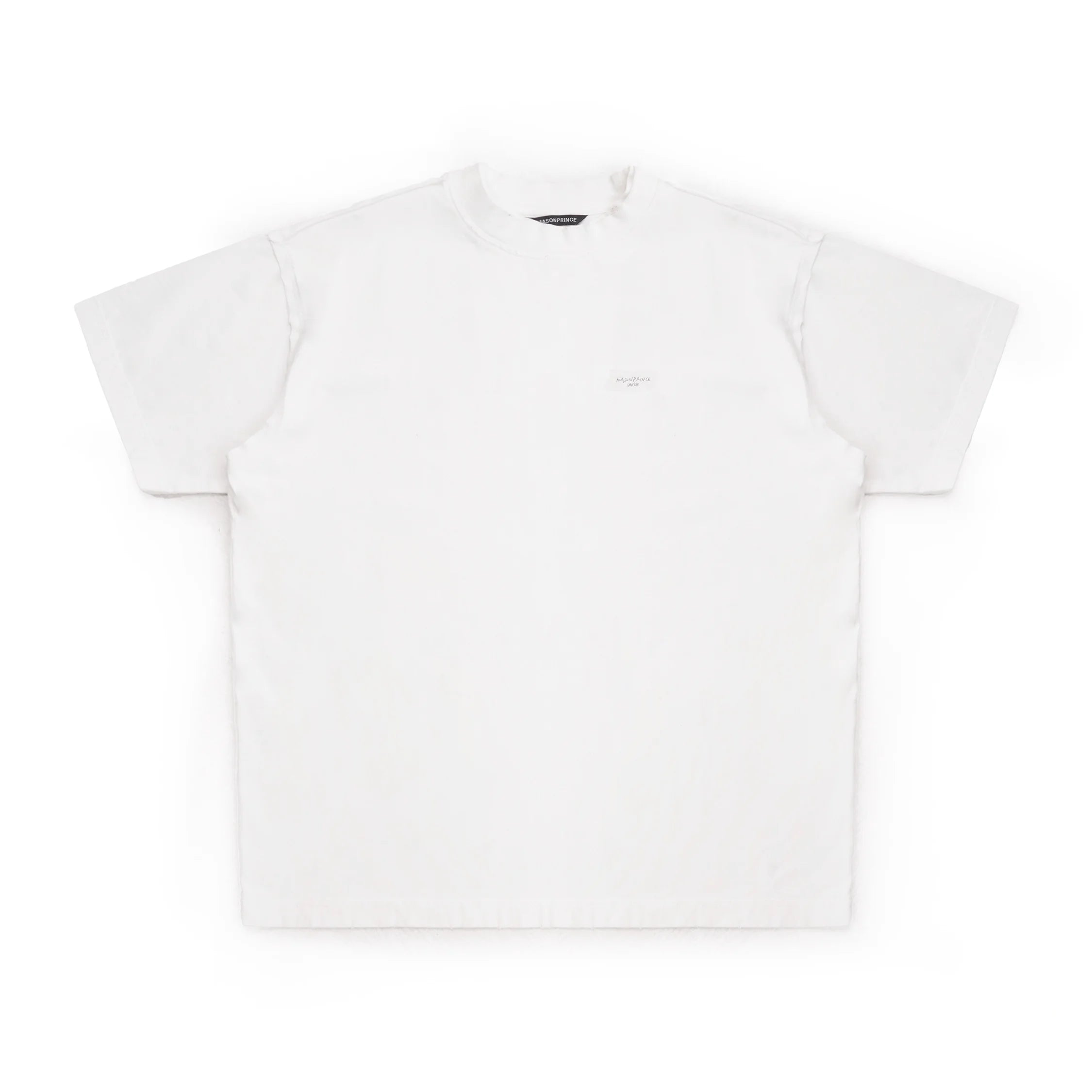 MASONPRINCE Double Collar Graphic Inverted Hem Oversized T-Shirt