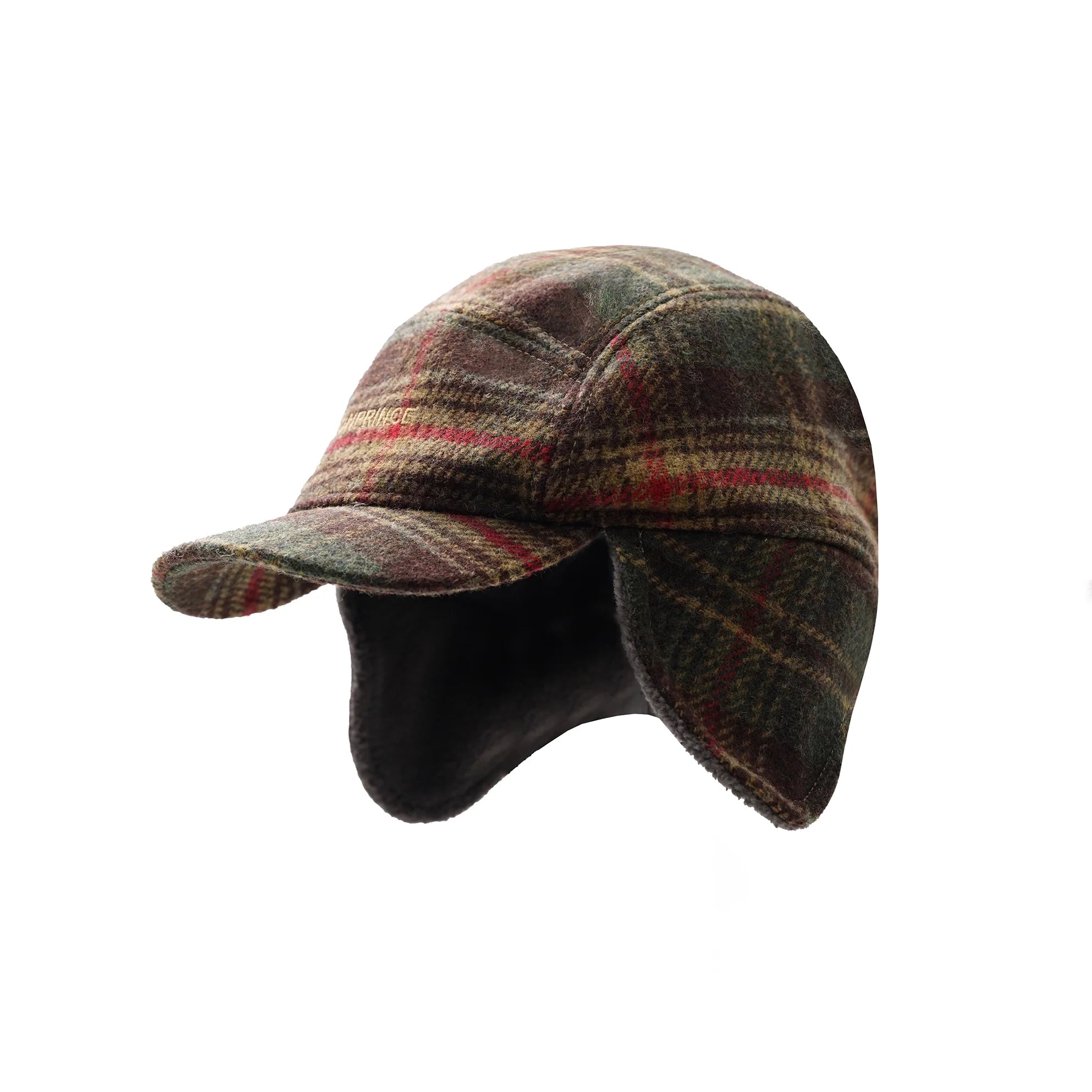 MASONPRINCE Men's Vintage Wool Plaid Earflap Baseball Hat