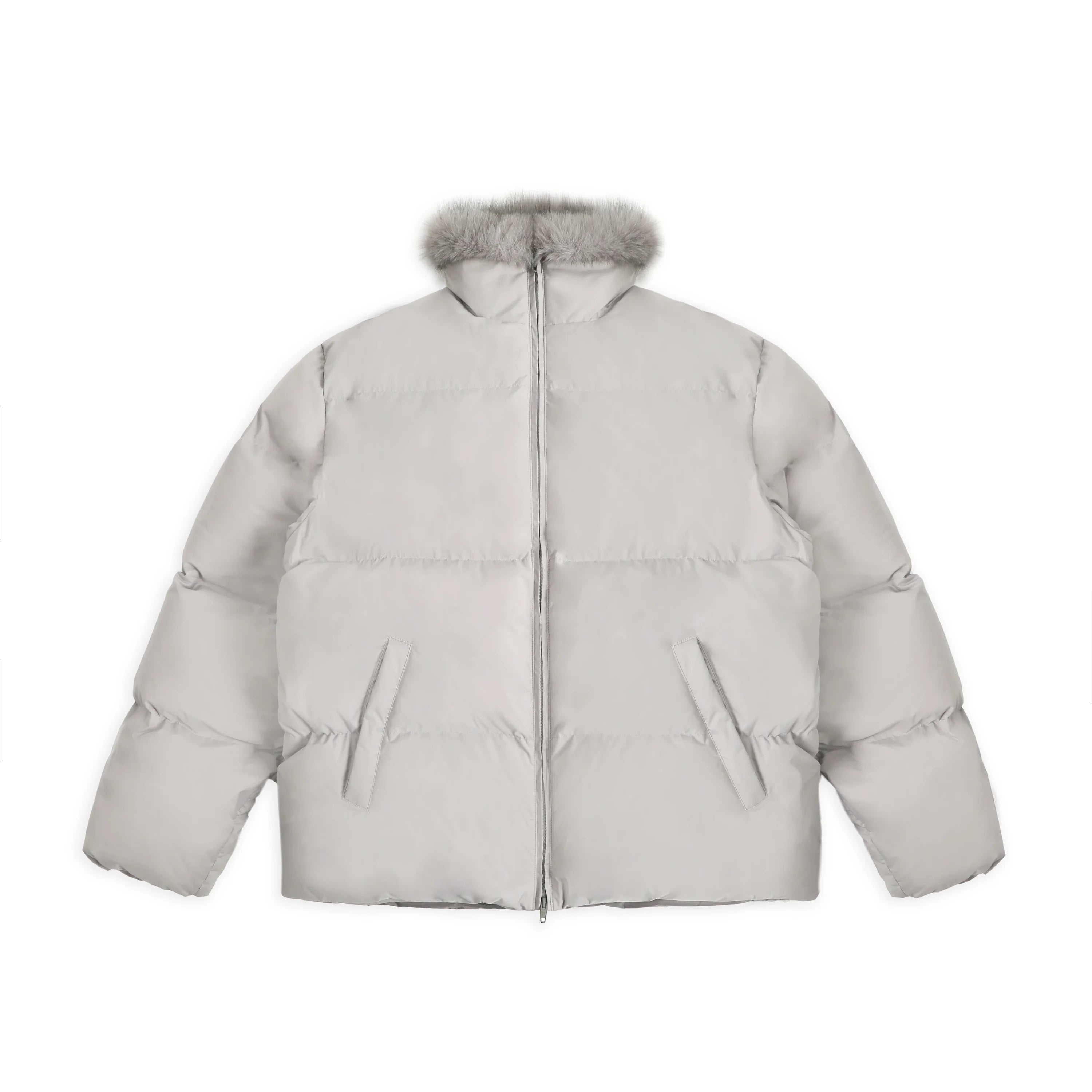 MASONPRINCE 90% White Duck Down Jacket with Fur Collar – Long and Short Styles