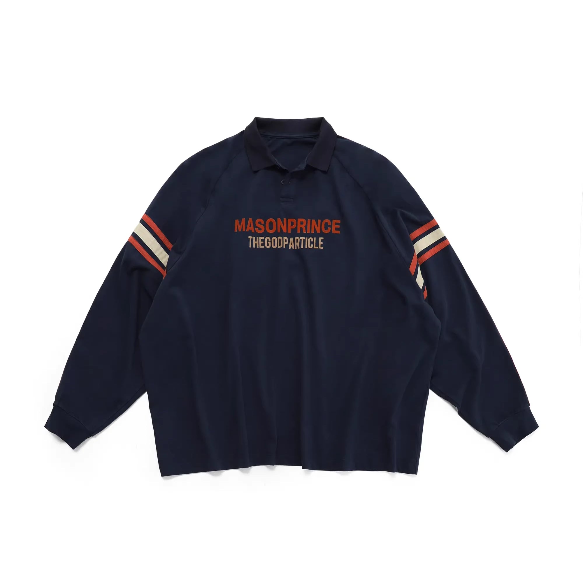 MASONPRINCE Relaxed Fit Striped Long Sleeve Polo Shirt