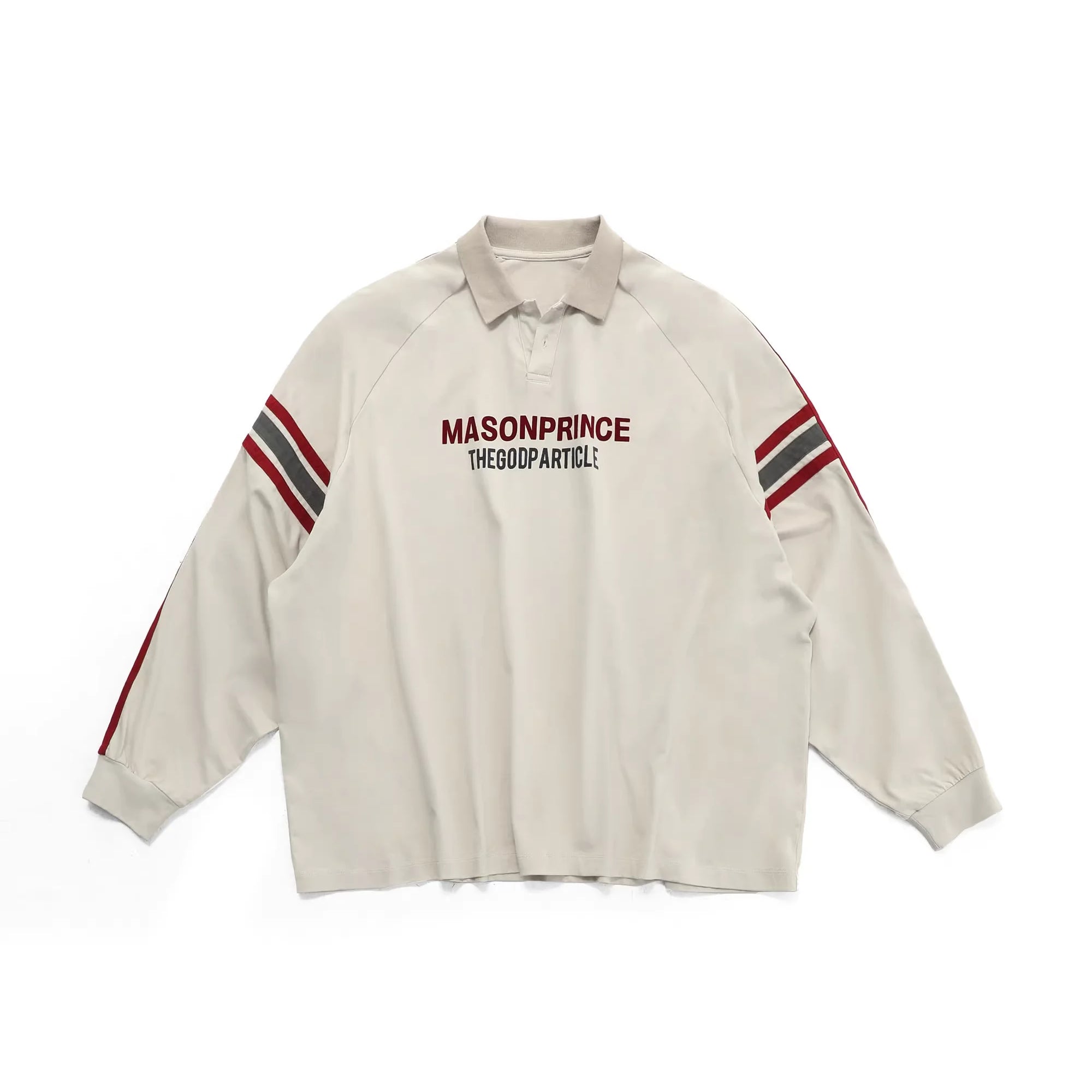 MASONPRINCE Relaxed Fit Striped Long Sleeve Polo Shirt