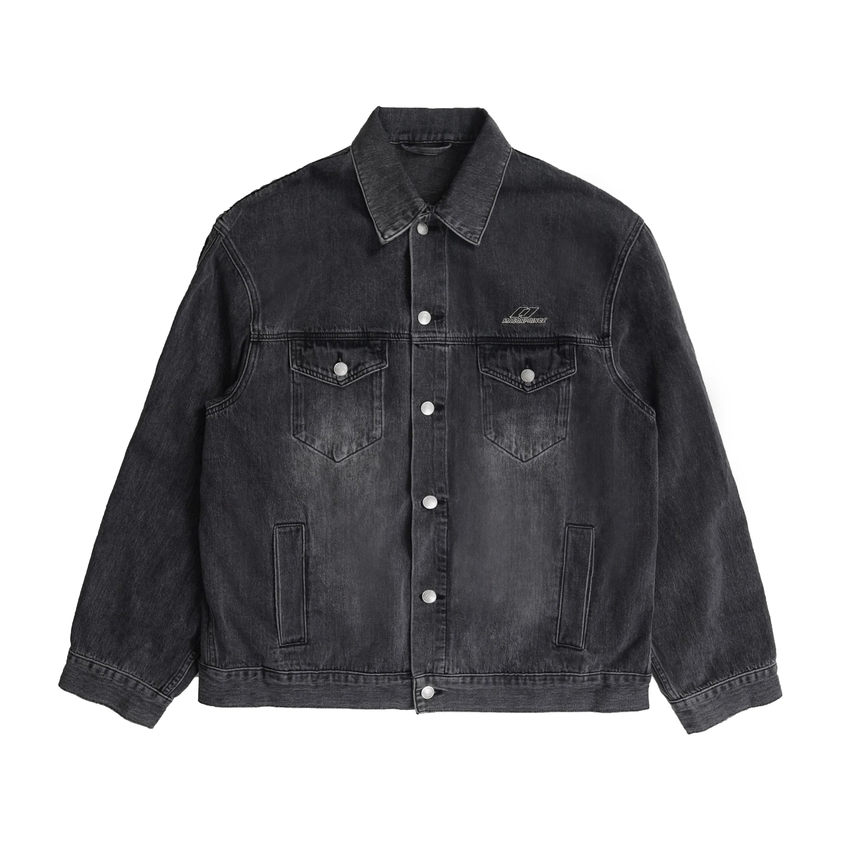 MASONPRINCE Retro Washed Two-Tone Denim Jacket for Men