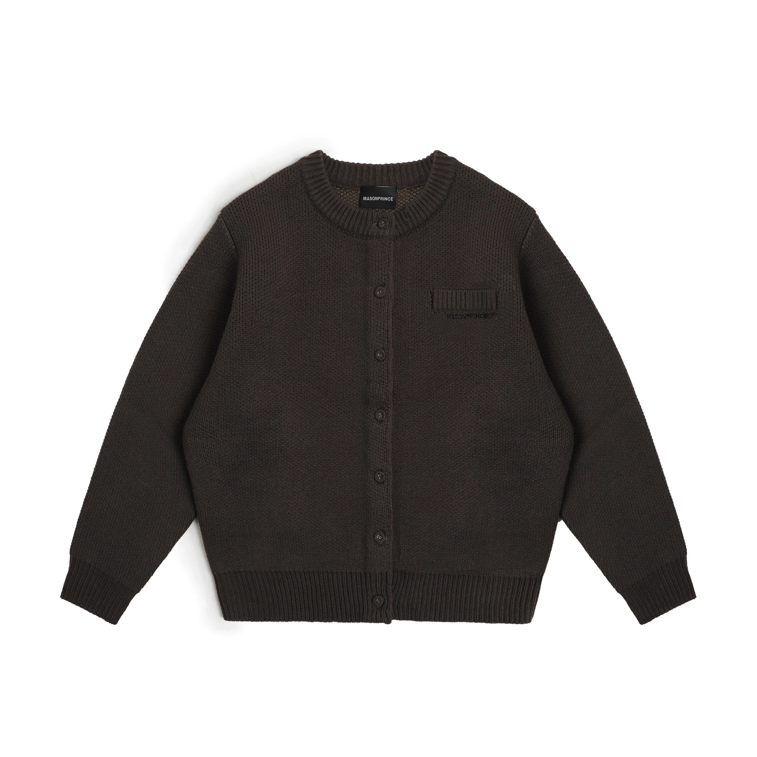 MASONPRINCE Men's Self-Heating Buttoned Crew Neck Cardigan