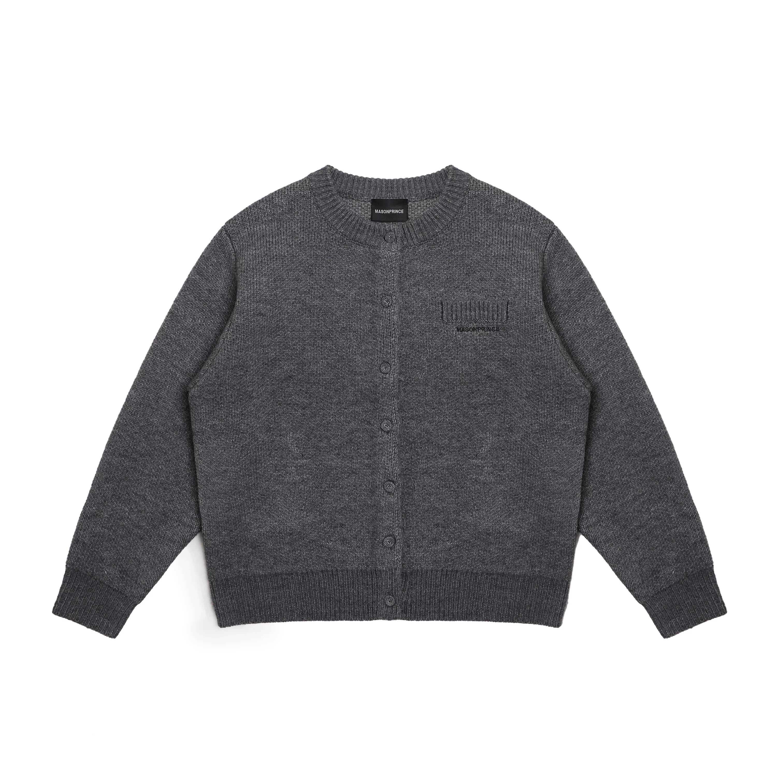 MASONPRINCE Men's Self-Heating Buttoned Crew Neck Cardigan