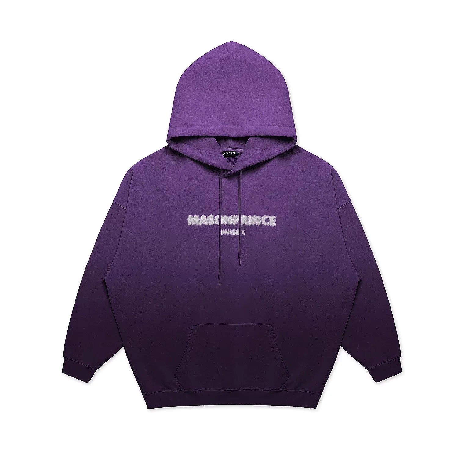 MASONPRINCE Gradient Blue Fuzzy Hooded Sweatshirt