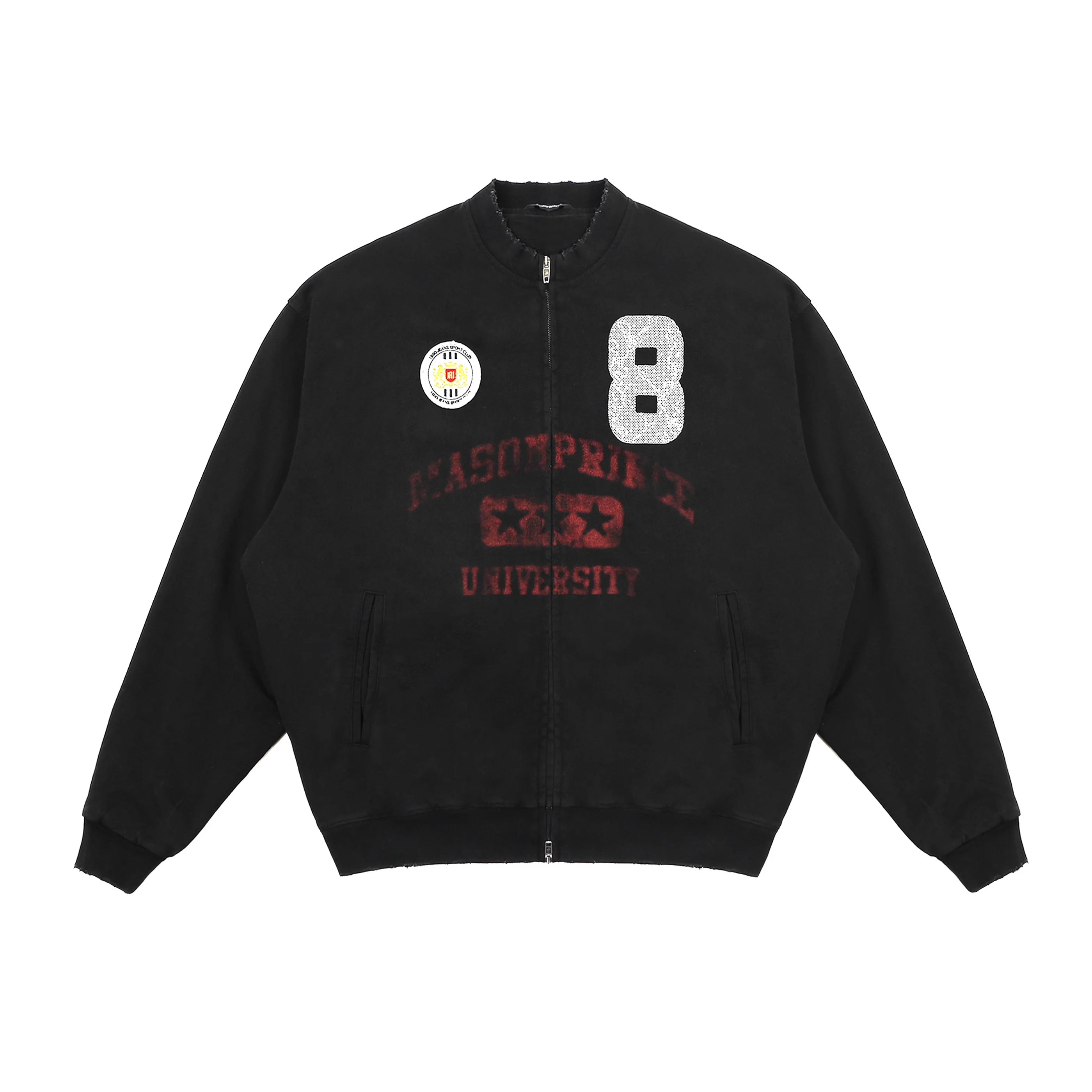 MASONPRINCE Embroidered Double-Layer Varsity Jacket