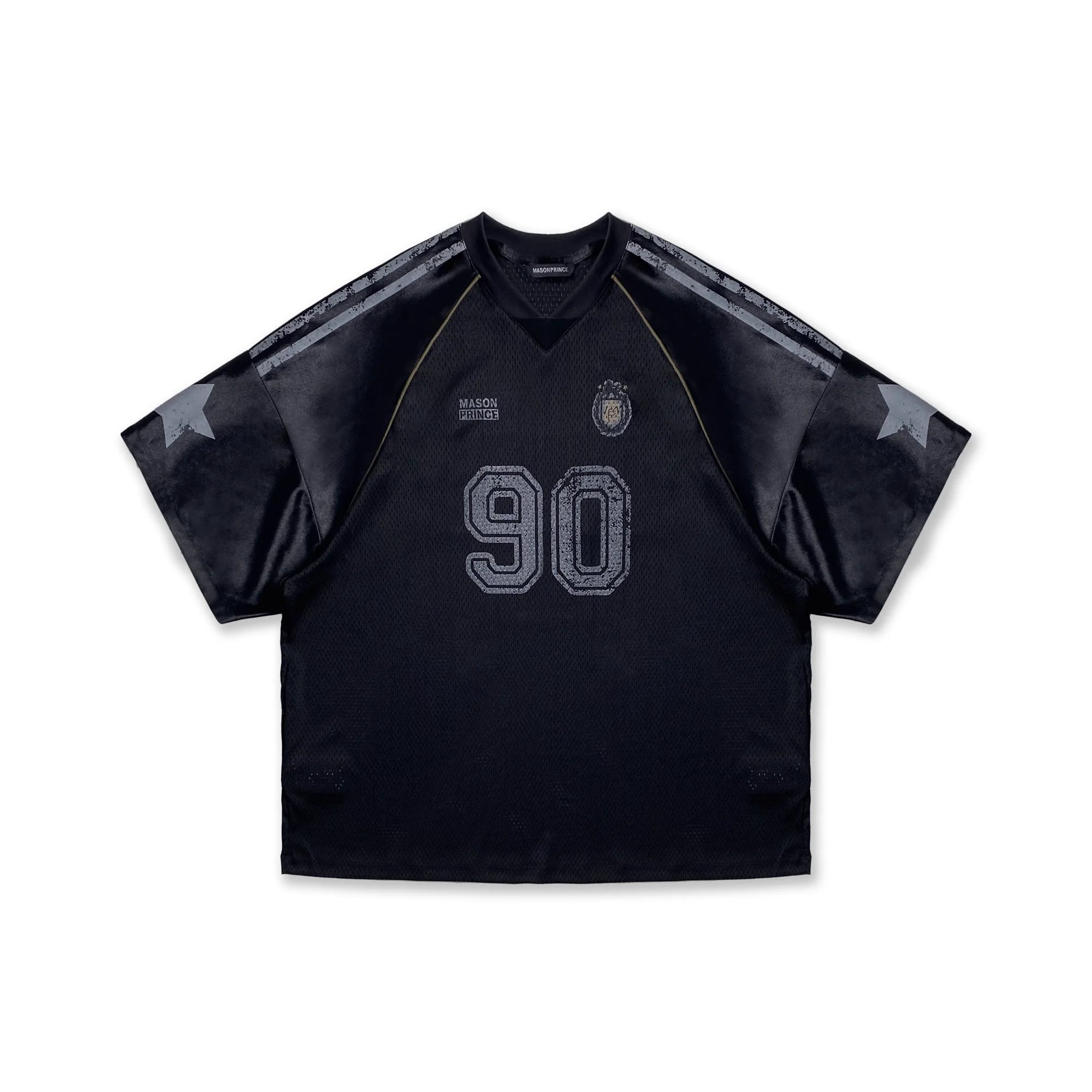 MASONPRINCE Men's 90s Graffiti Star Mesh Rugby Jersey T-Shirt