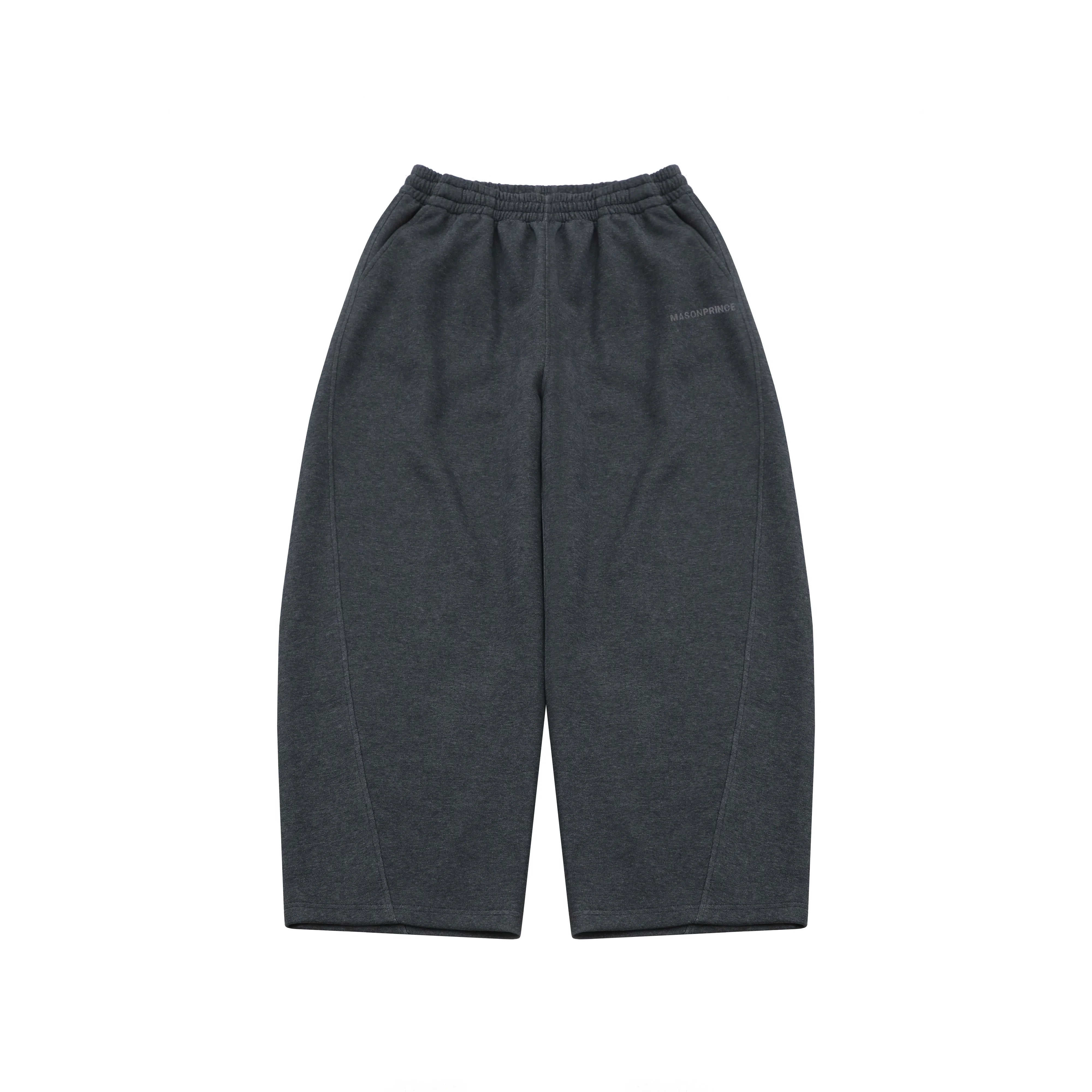 MASONPRINCE Charcoal Gray Stand Collar Hoodie and Sweatpants Set