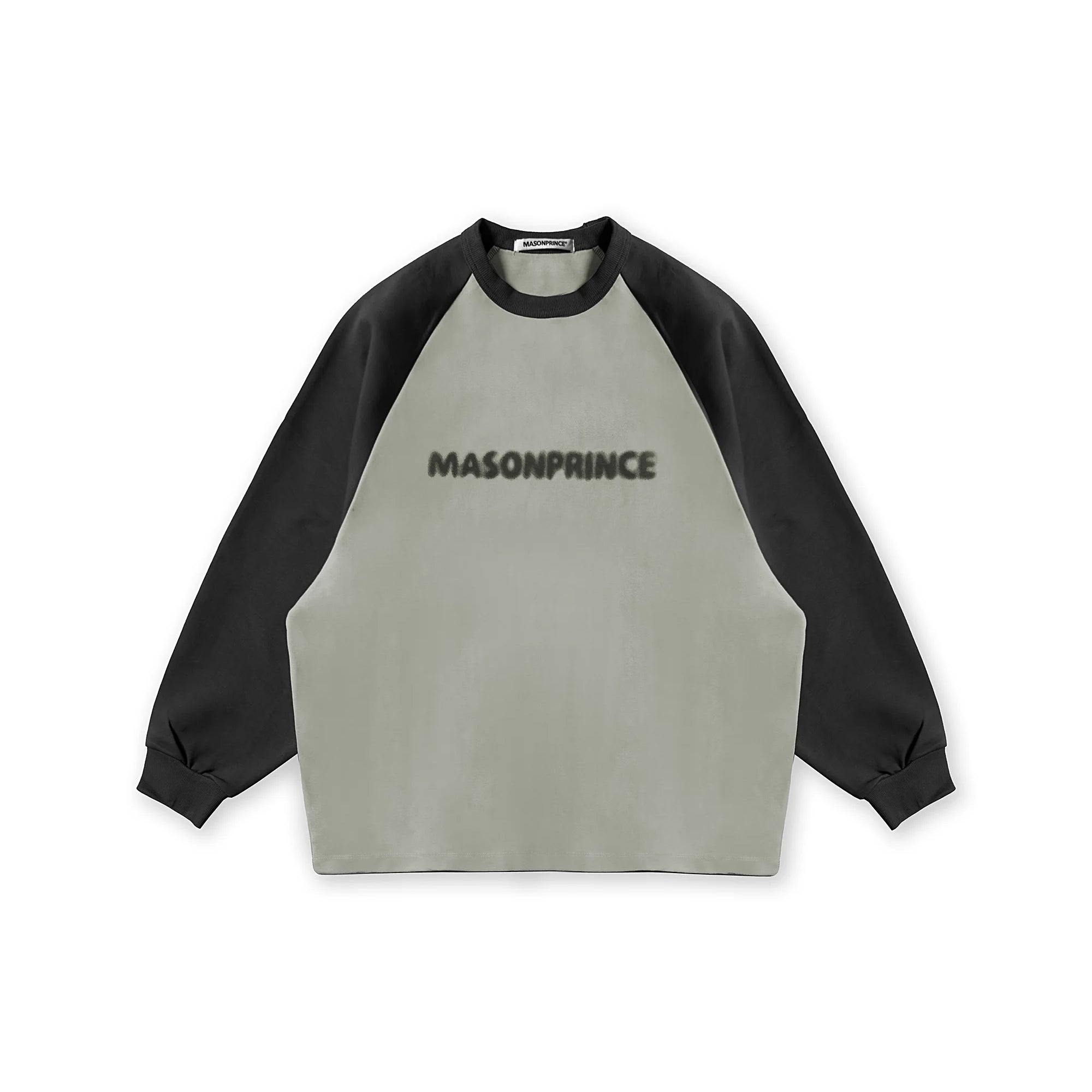MASONPRINCE Men's Y2K Raglan Sleeve Crew Neck Sweatshirt - Oversized Fit