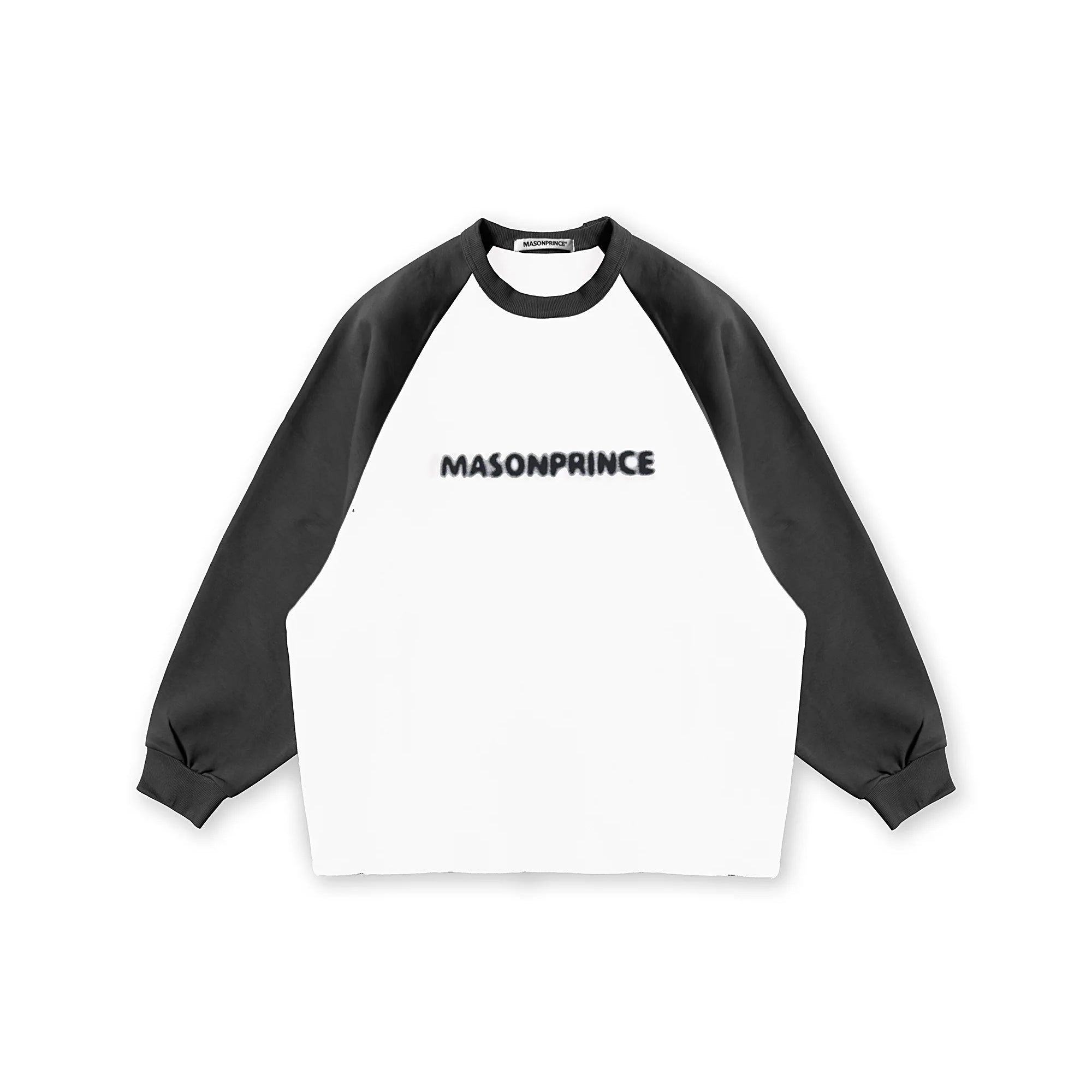 MASONPRINCE Men's Y2K Raglan Sleeve Crew Neck Sweatshirt - Oversized Fit