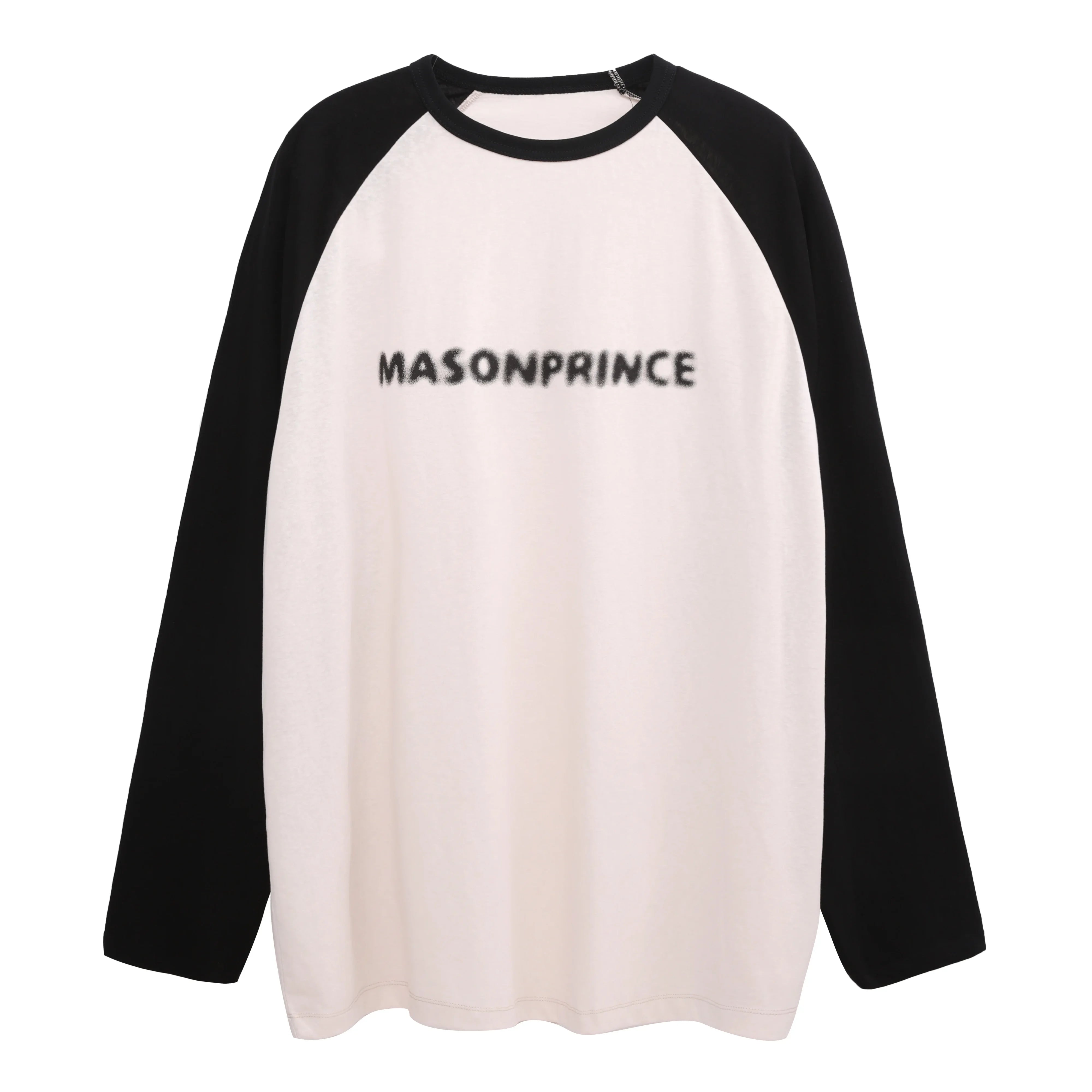 MASONPRINCE Men's Two-Tone Long Sleeve Raglan T-Shirt - Casual Oversized Fit