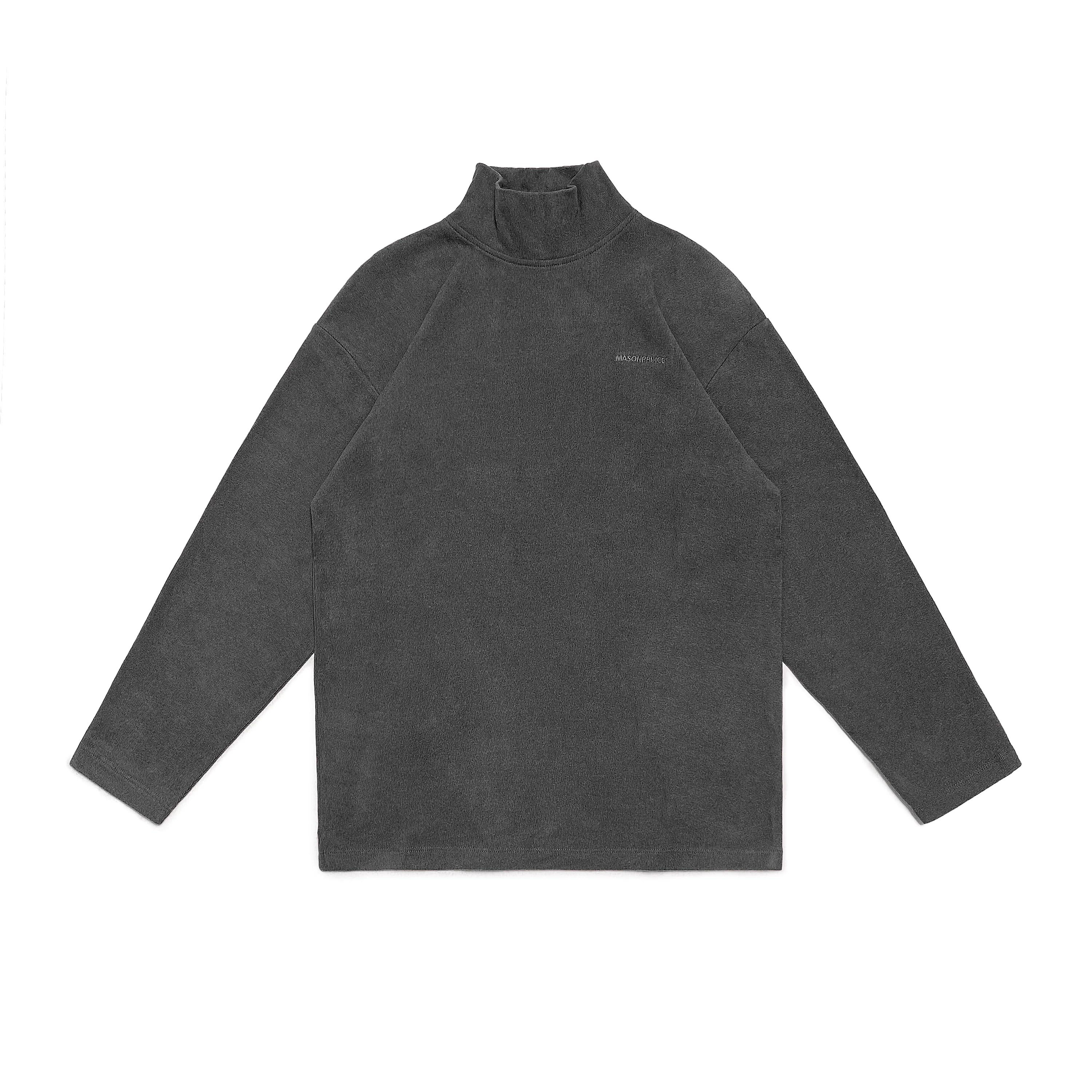 MASONPRINCE Men's Velvet Half Turtleneck Long Sleeve Base Layer Shirt