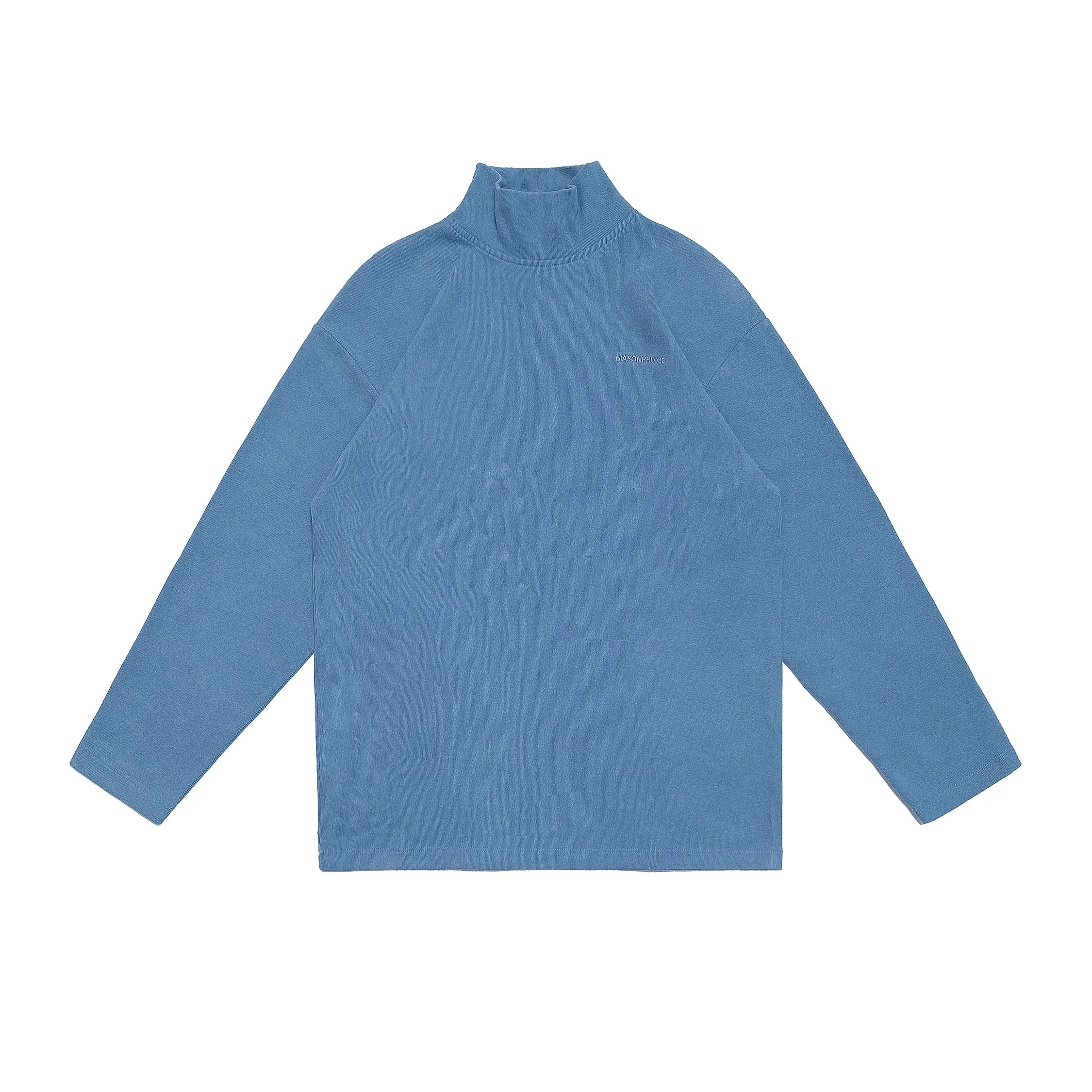 MASONPRINCE Men's Velvet Half Turtleneck Long Sleeve Base Layer Shirt