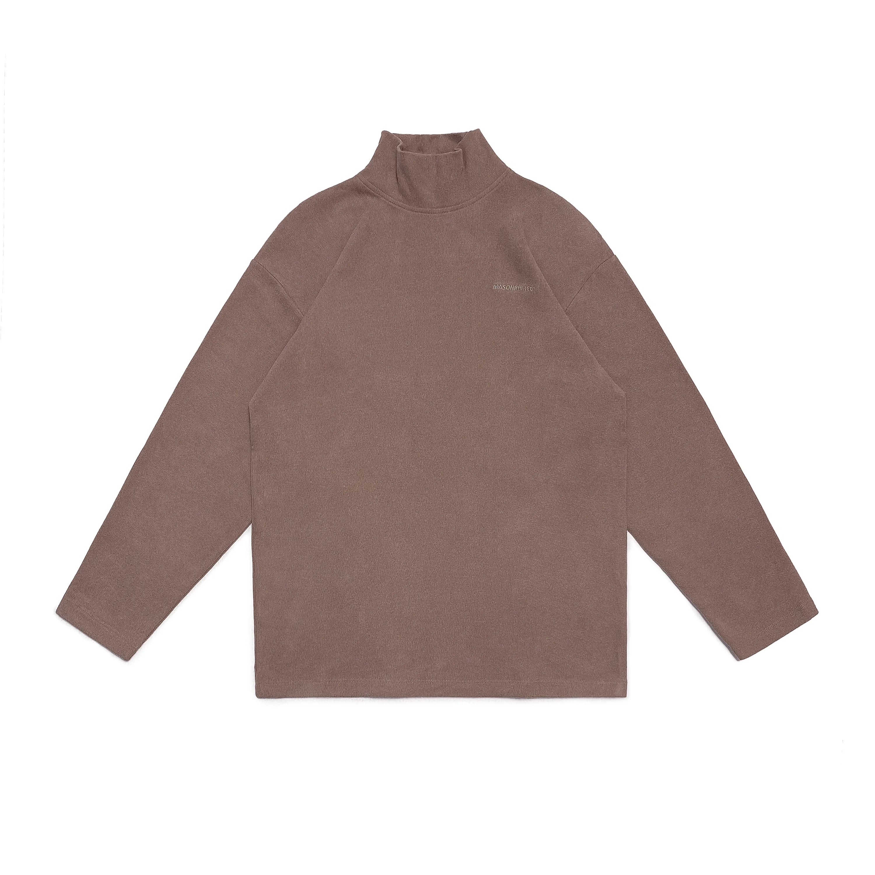 MASONPRINCE Men's Velvet Half Turtleneck Long Sleeve Base Layer Shirt