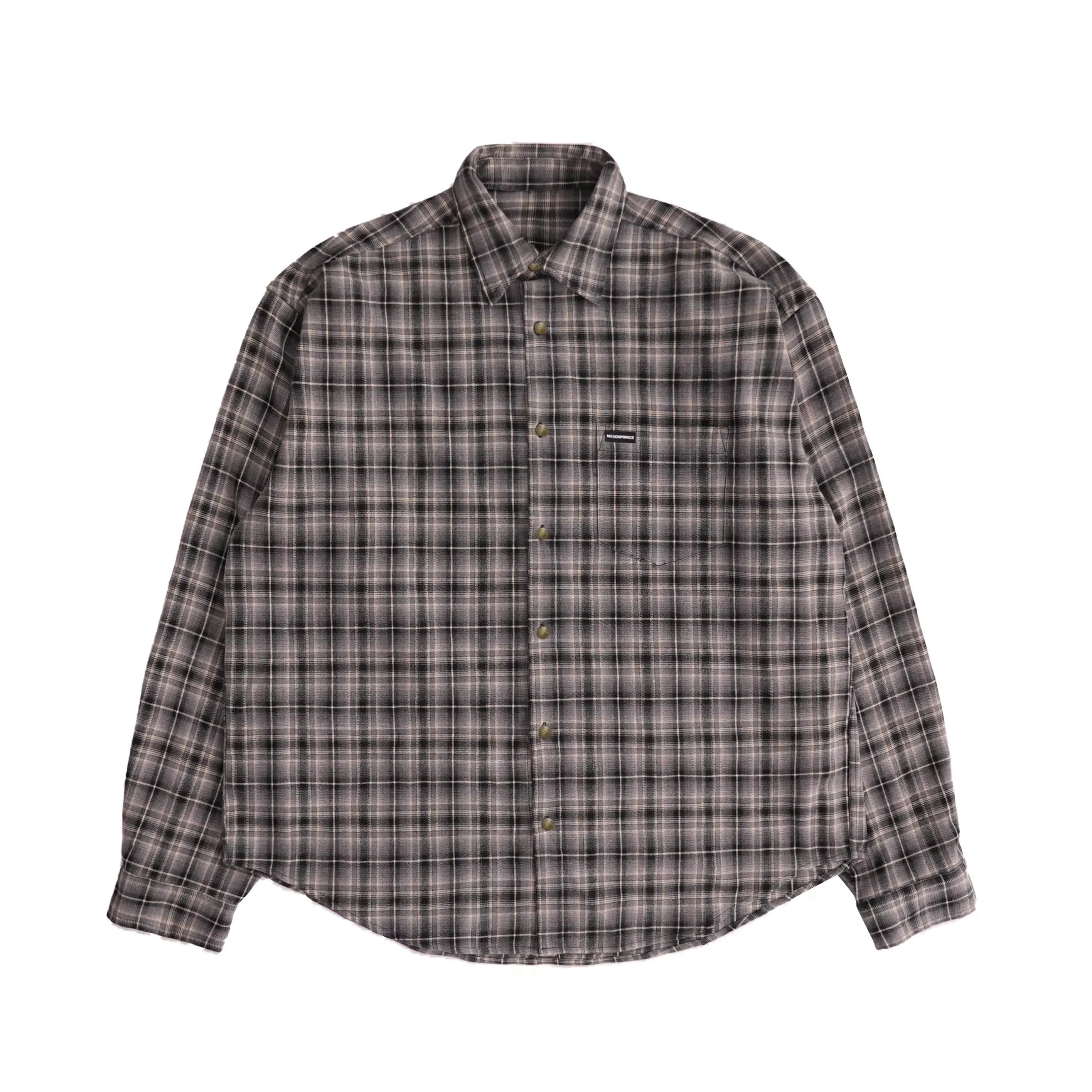 MASONPRINCE Vintage Washed Plaid Flannel Overshirt