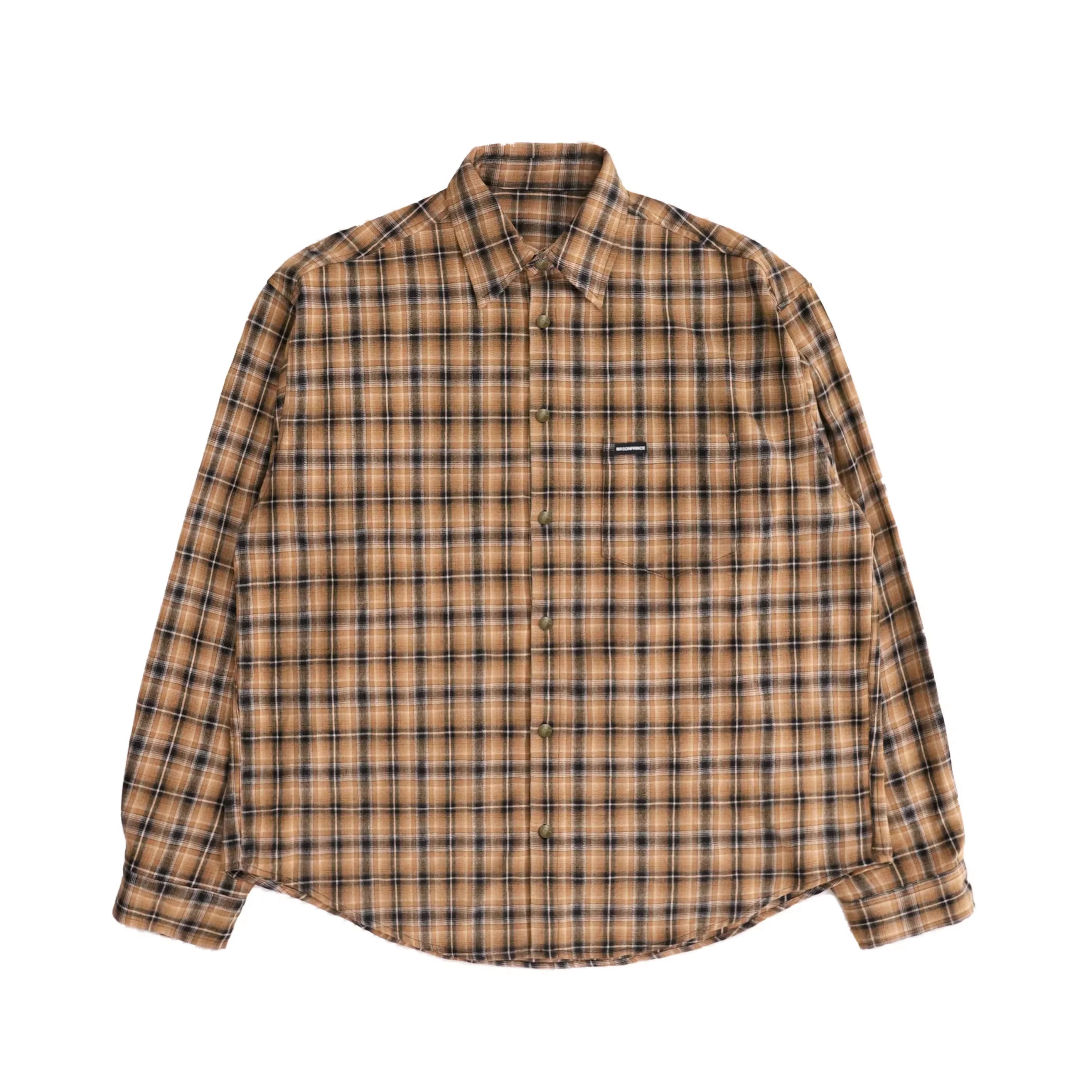 MASONPRINCE Vintage Washed Plaid Flannel Overshirt