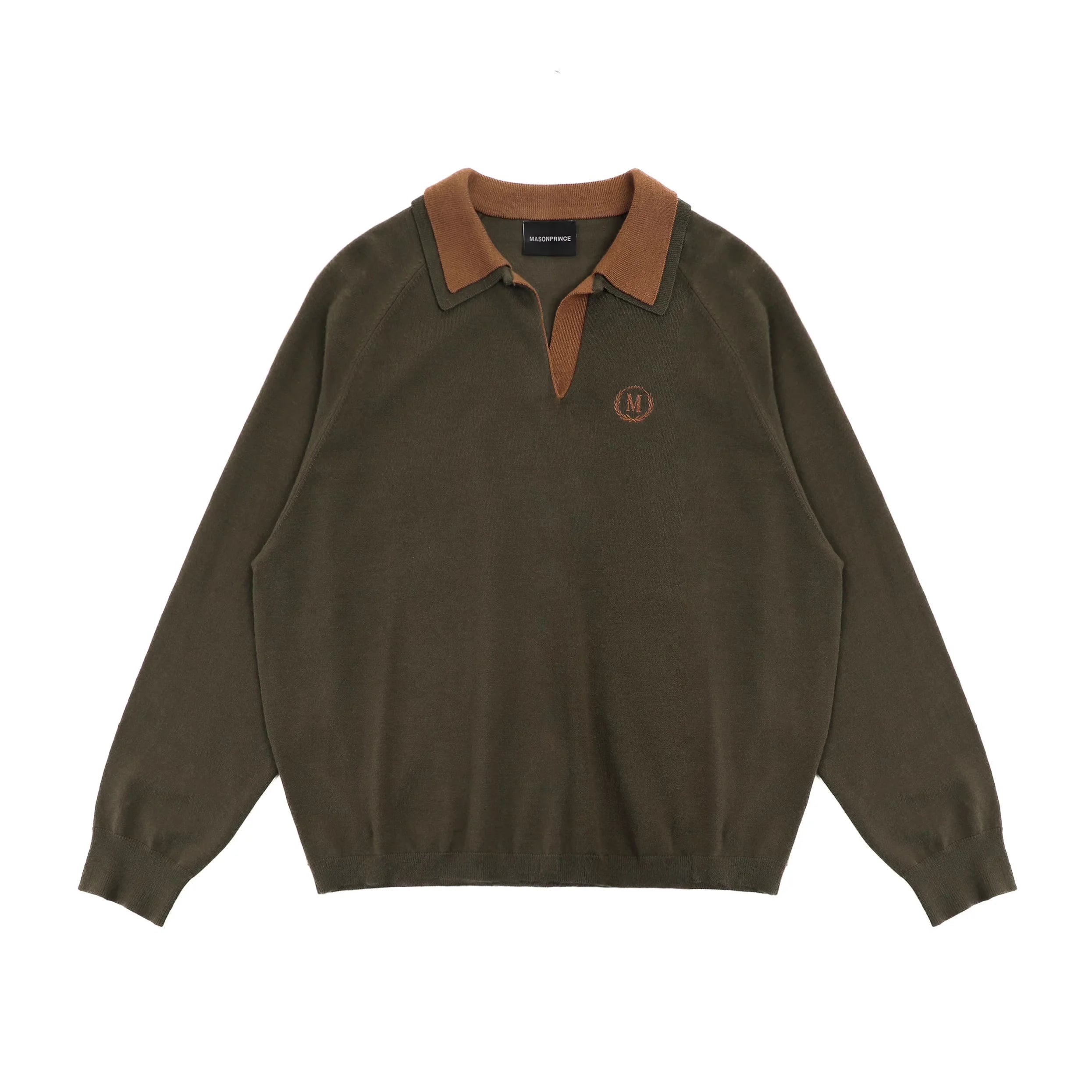 MASONPRINCE Men's Retro Knit Polo Sweater