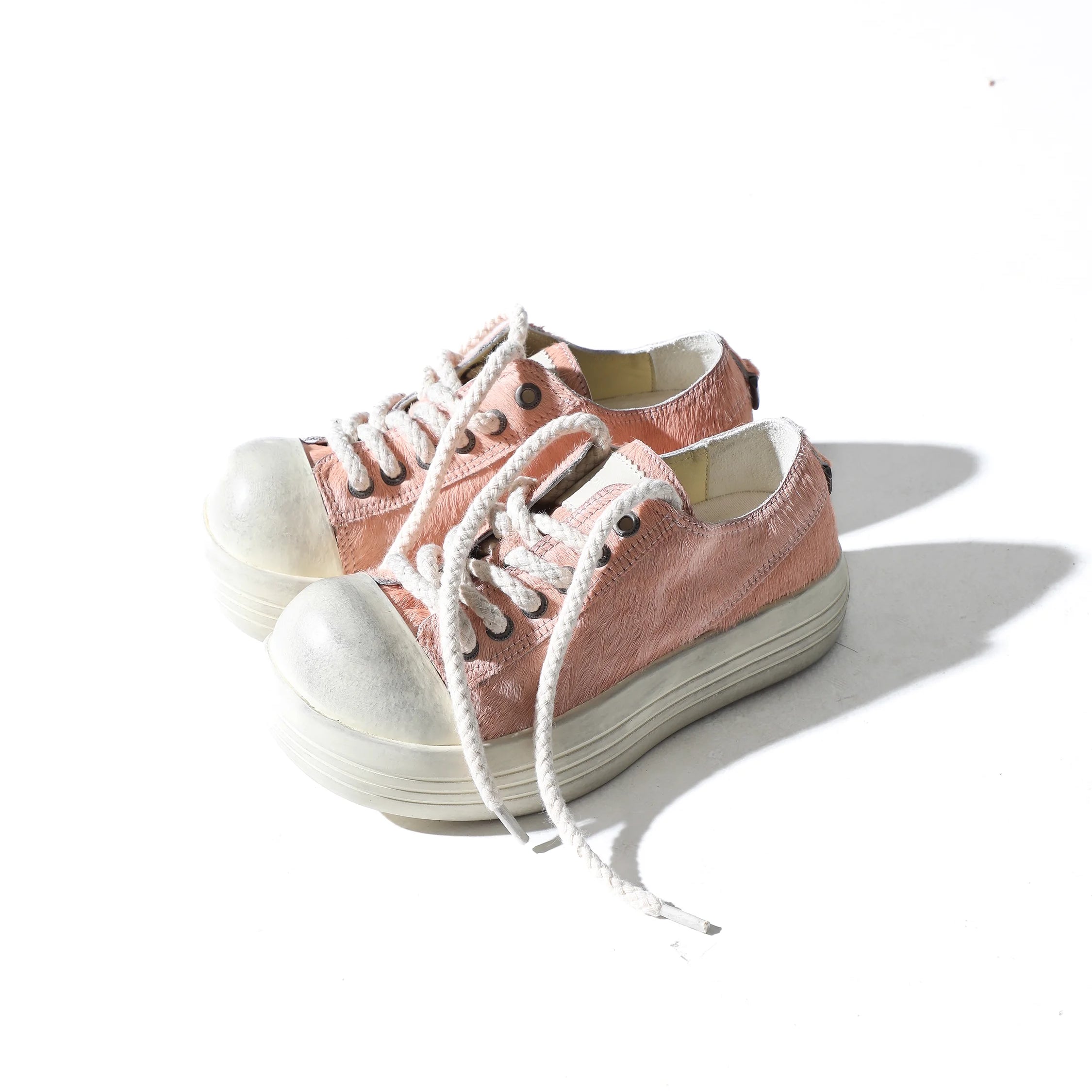 MASONPRINCE Special Edition Colorful Pony Hair Chunky Sneakers - Low and High Top Options