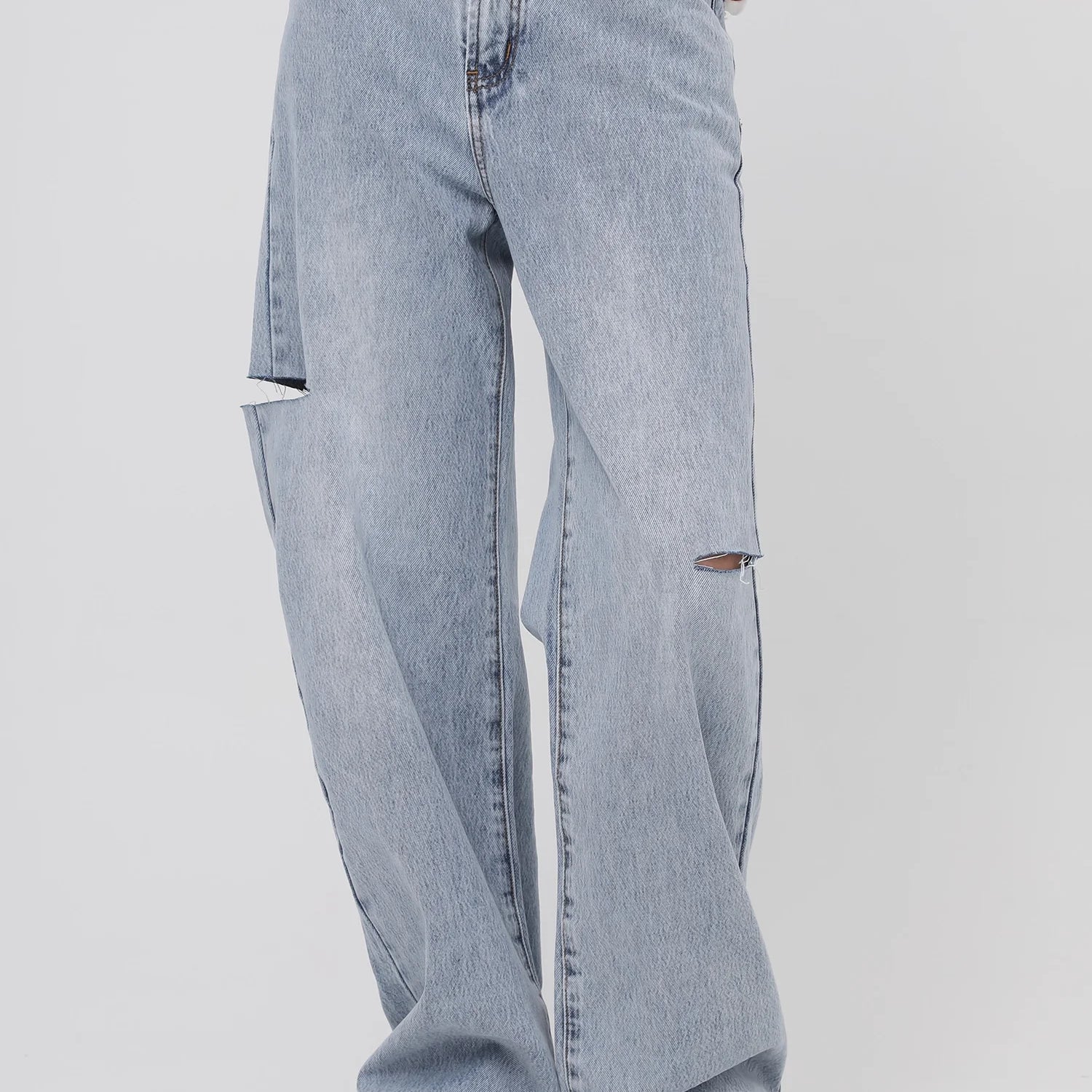 MASONPRINCE Men's Summer Vintage Ripped Loose Jeans