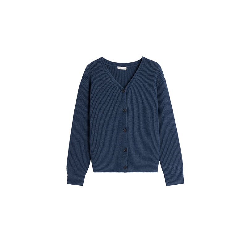Alright Then Spring V-Neck Buttoned Knit Cardigan