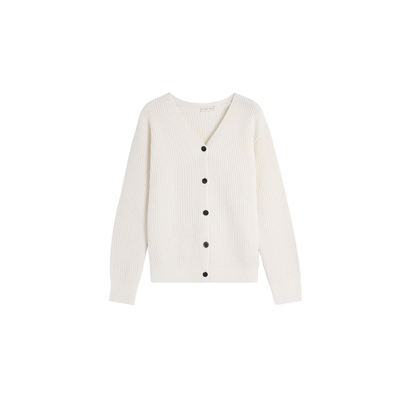 Alright Then Spring V-Neck Buttoned Knit Cardigan