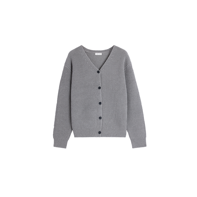 Alright Then Spring V-Neck Buttoned Knit Cardigan