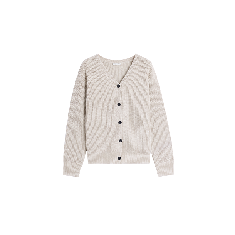 Alright Then Spring V-Neck Buttoned Knit Cardigan