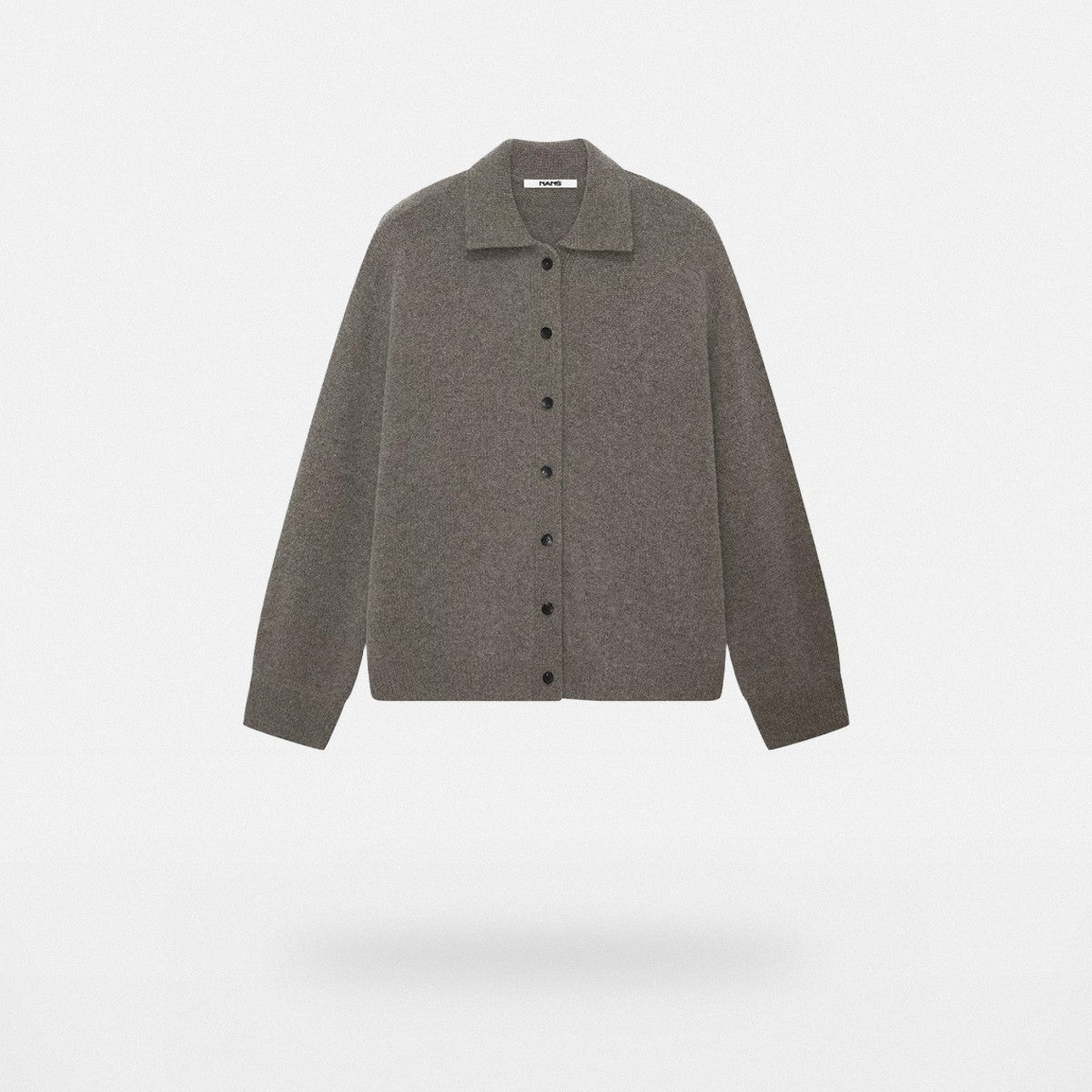 NANS Merino Wool Cashmere Cardigan in Beige