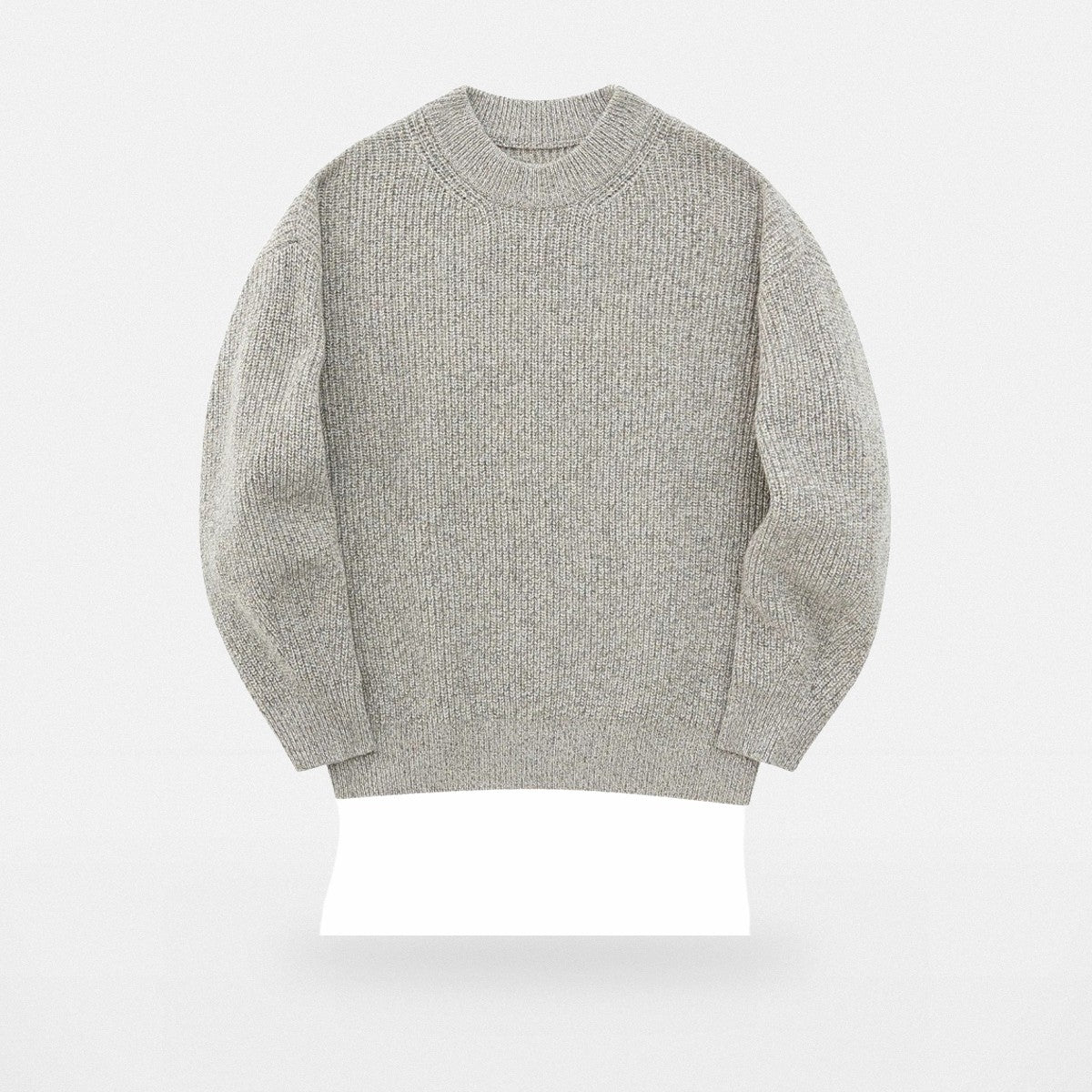 NANS Heavyweight Oversized Merino Crewneck in Beige