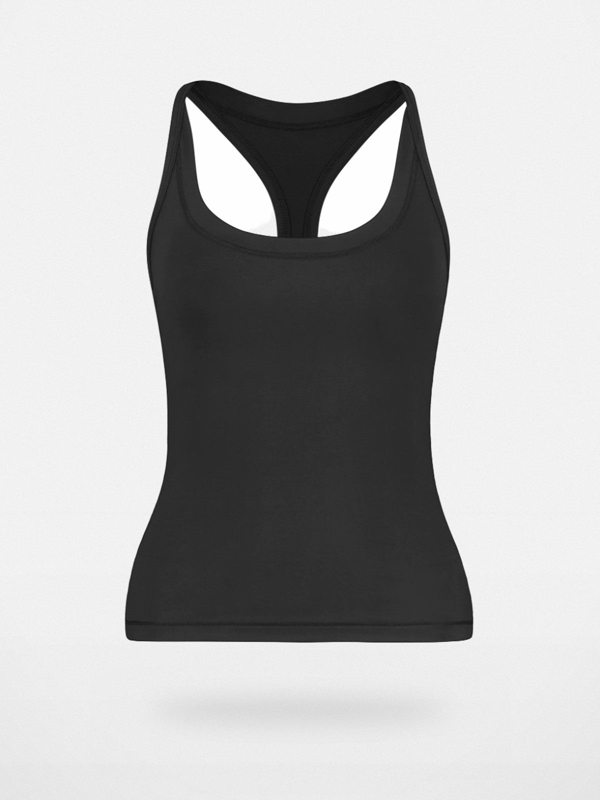 FaxCopyExpress Long U Cut Racer Tank in Black