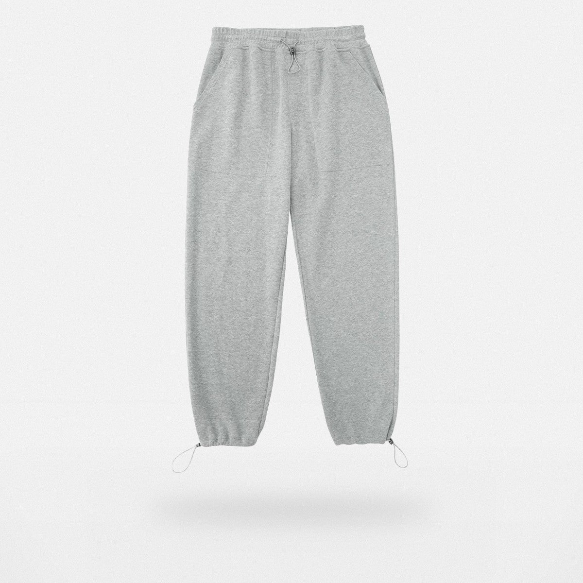 NANS Plush Textured Wide Leg Track Pants in Gray