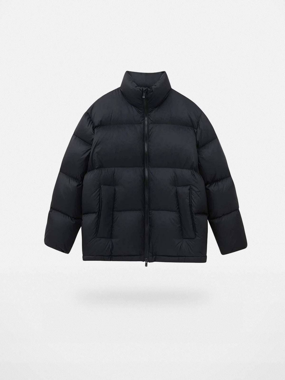 NANS Heavyweight Nylon Down Puffer in Black