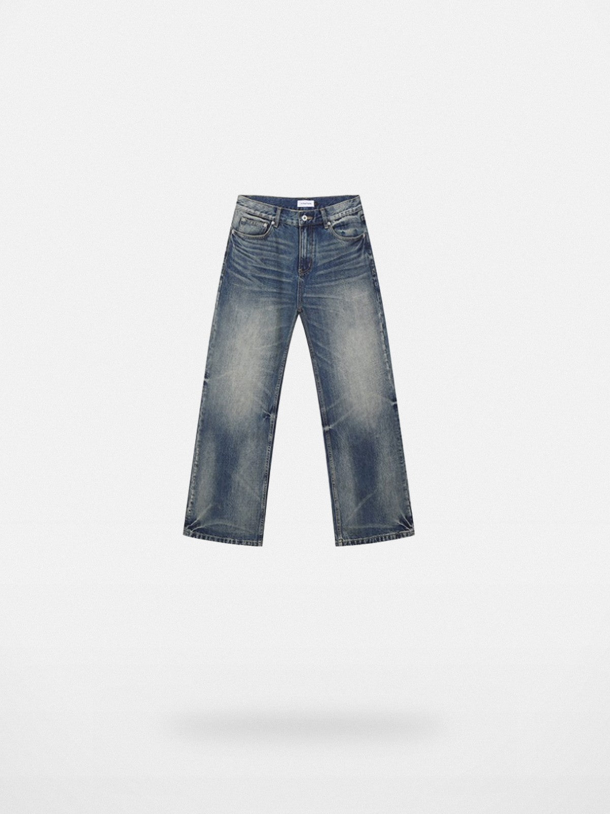 AFterTaste Nevada Washed Straight Leg Jeans in Blue