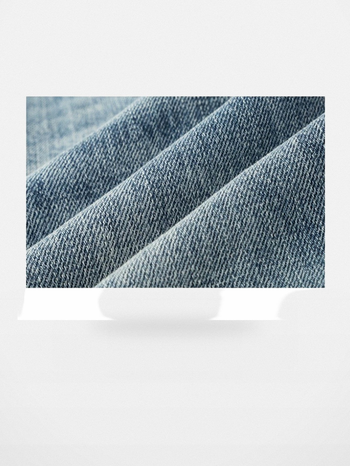 ACSENSE STUDIO Heavy Wash Distressed Straight Jeans in Denim - Detail