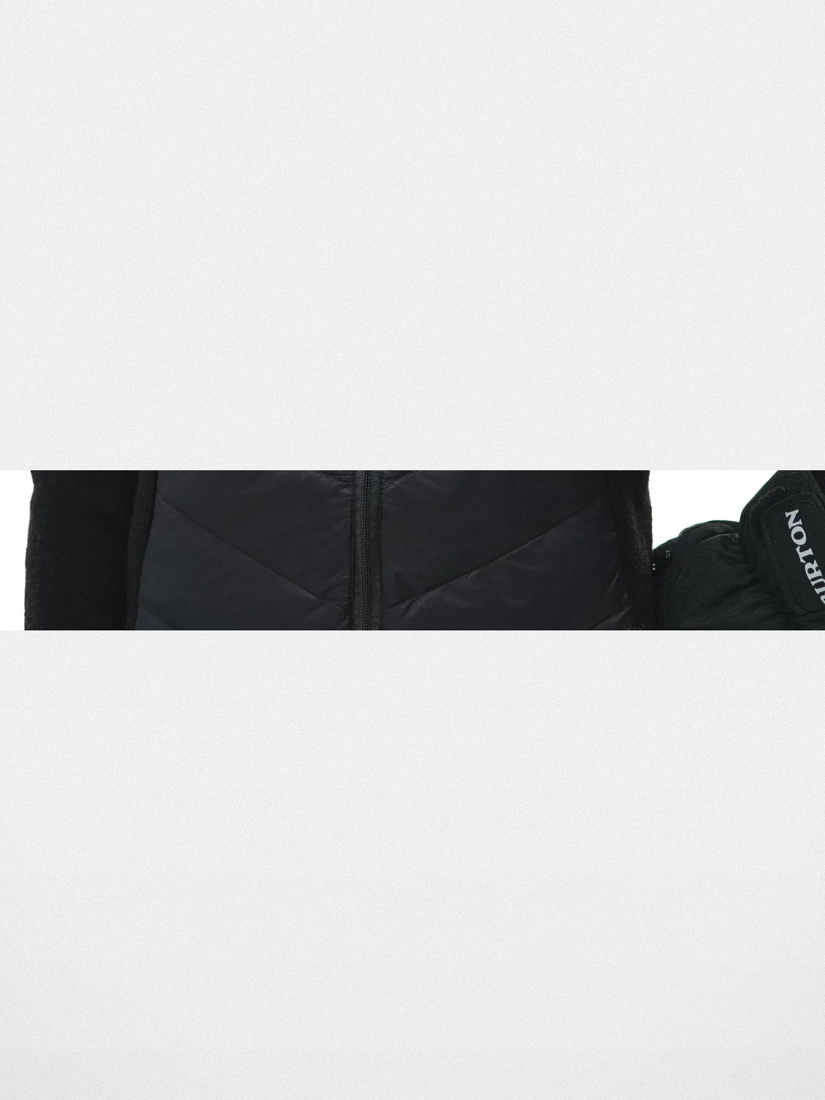 FPA Knit Sleeve Puffer Jacket in Black - Detail