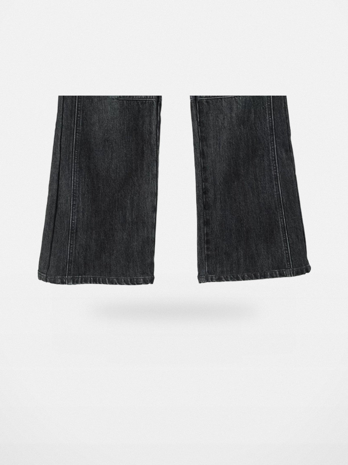 ACSENSE STUDIO Hand Distressed Micro Flare Jeans in Denim - Detail