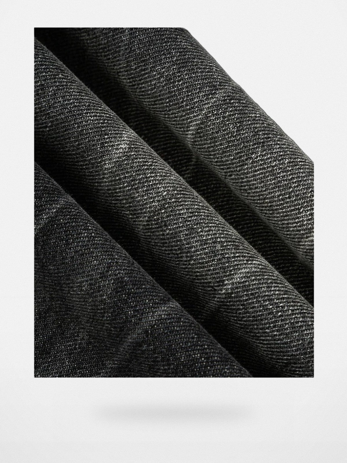 ACSENSE STUDIO Hand Rubbed Wide Leg Jeans in Gray - Detail