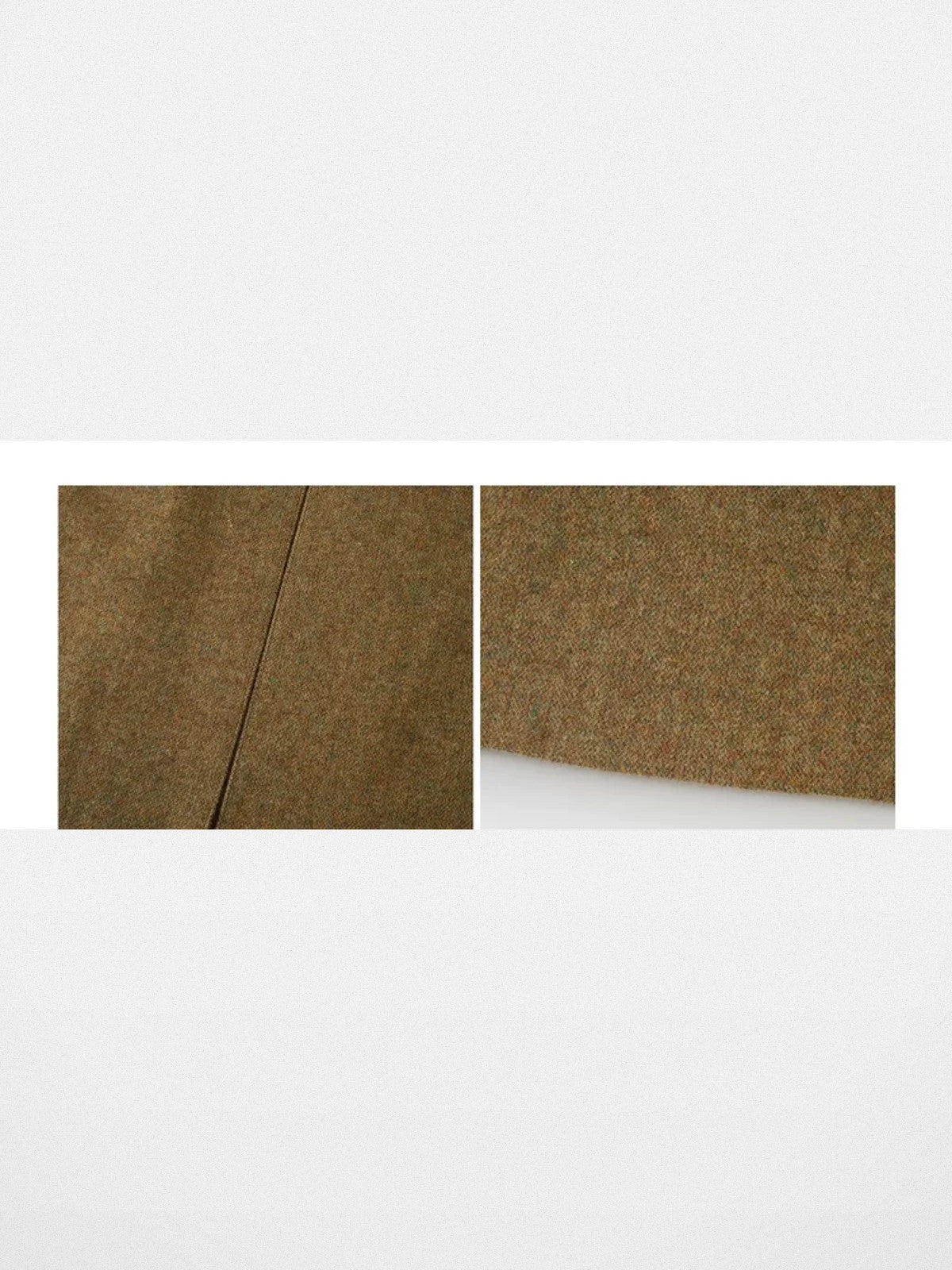 PUKI Reversible Wool Blend Midi Skirt in Brown - Detail