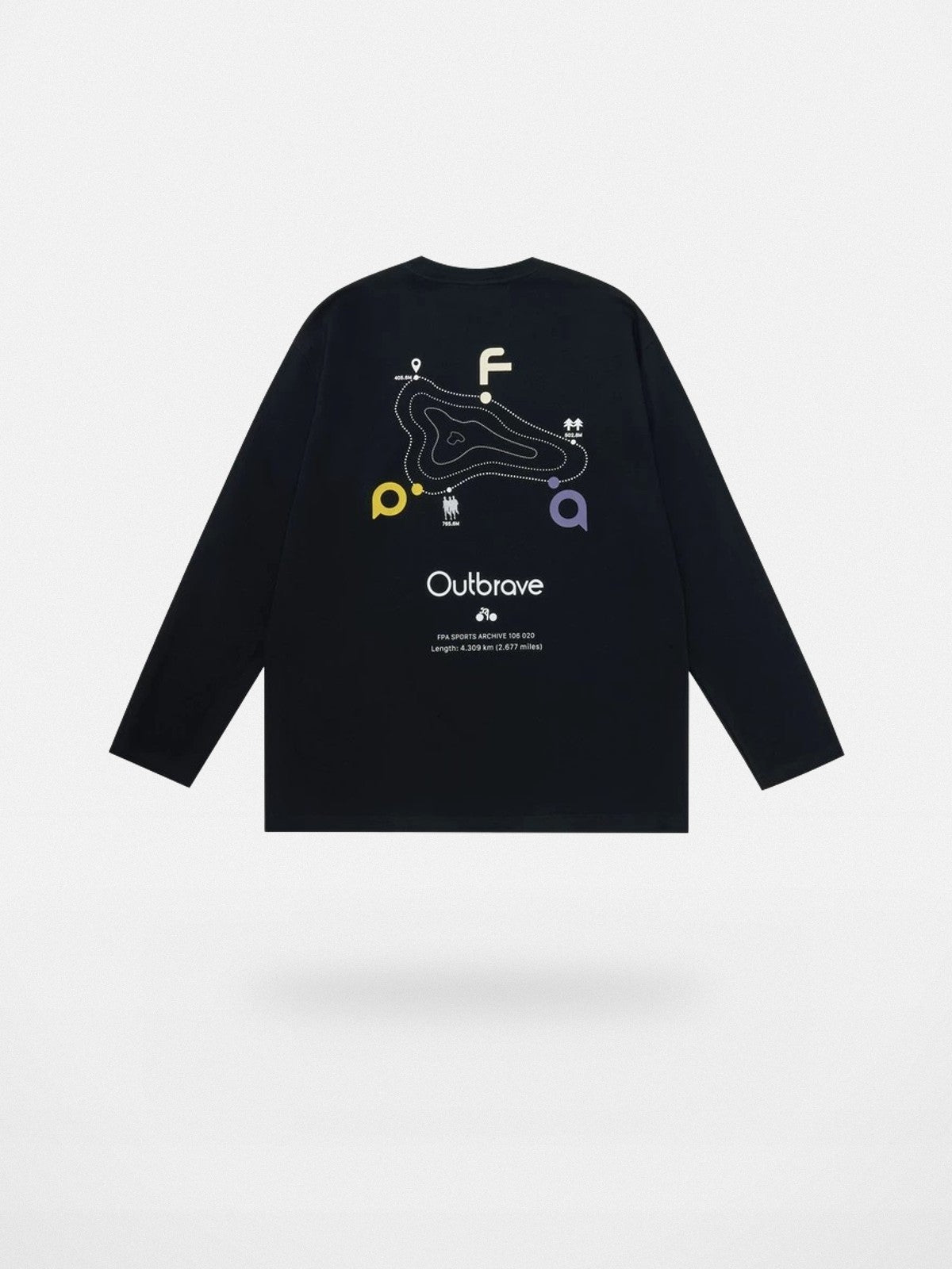 FPA Heavyweight Graphic Long Sleeve Tee in Black