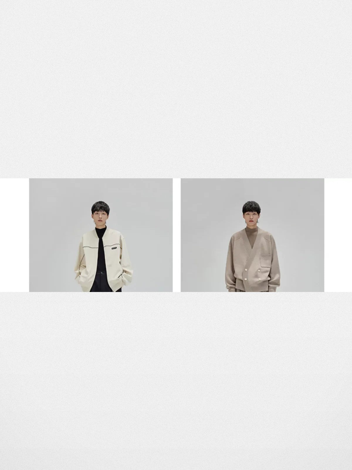 NANS Foldable High Neck Warm Tee in Black - On Model