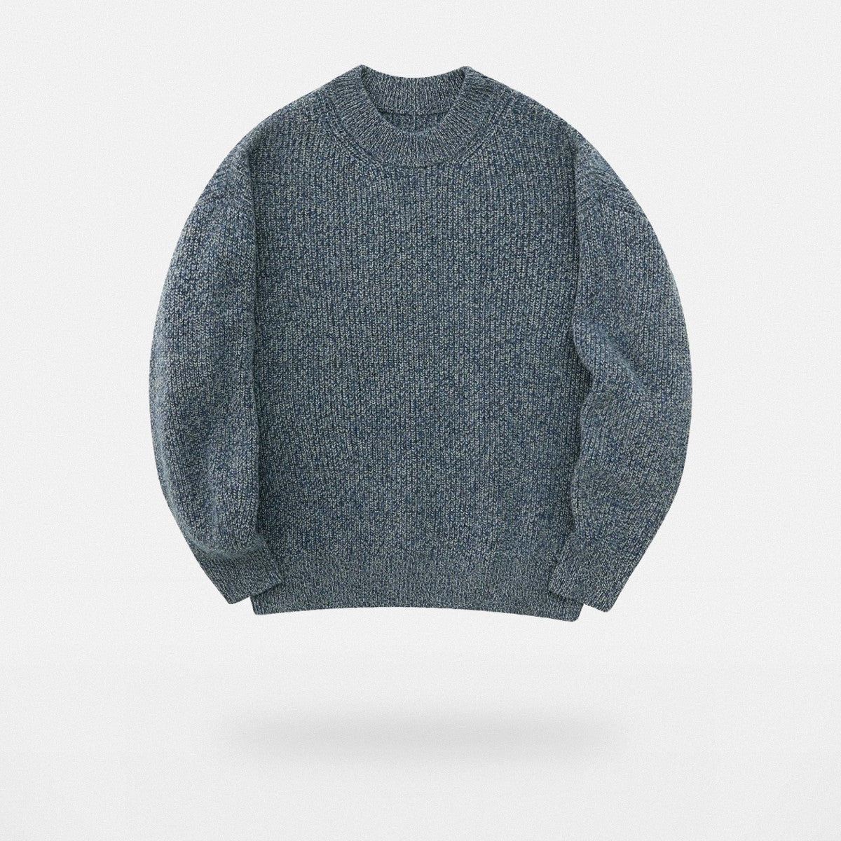 NANS Heavyweight Oversized Merino Crewneck in Navy Blue