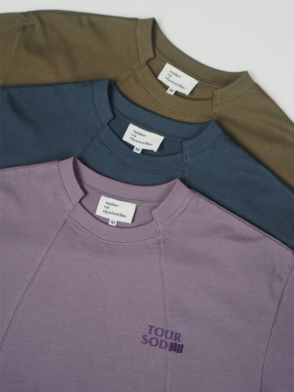 SOD Online Store Deconstructed Panel Cotton T Shirt in Purple - Lifestyle