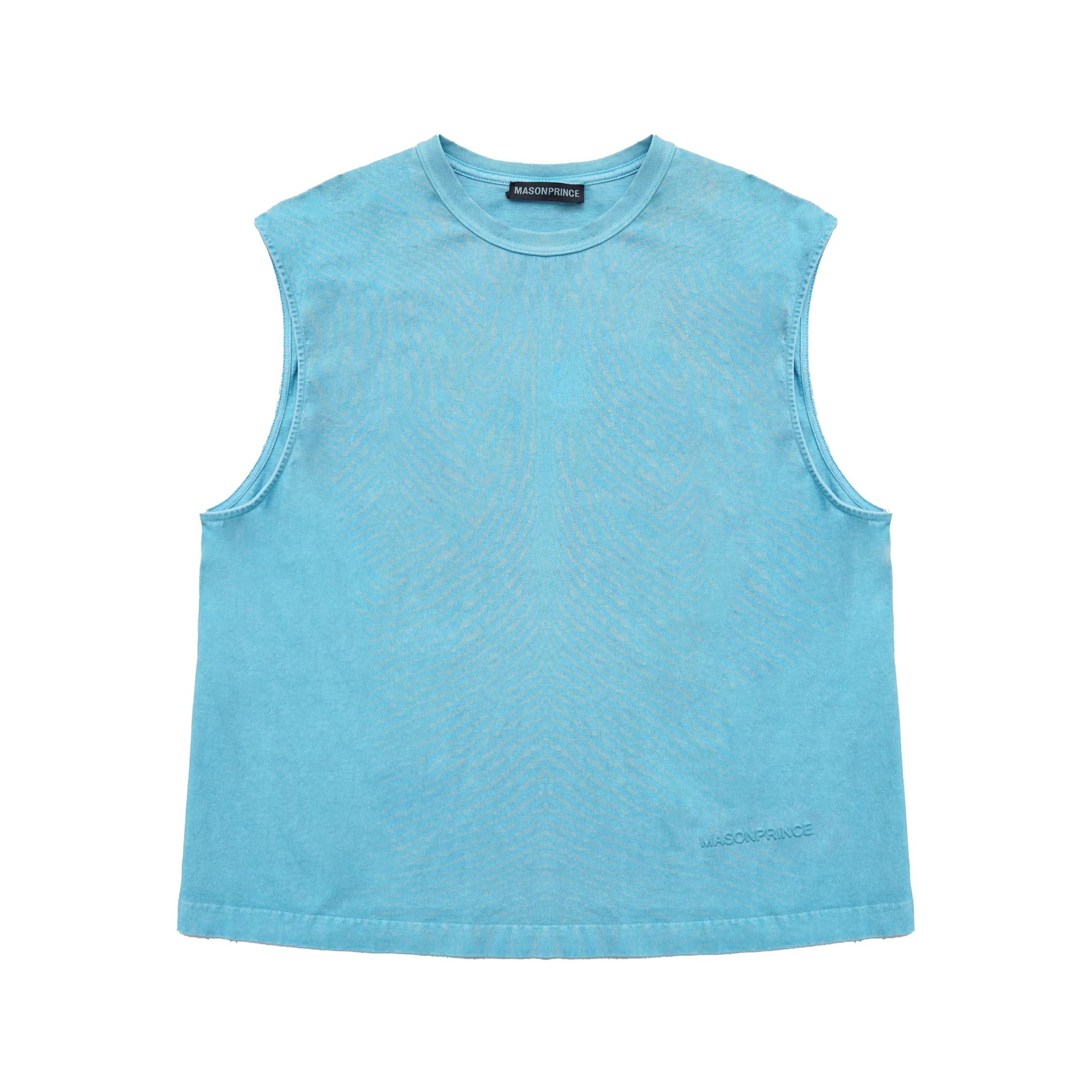 MASONPRINCE Unisex Washed Turquoise Blue Cotton Tops – 3 Styles