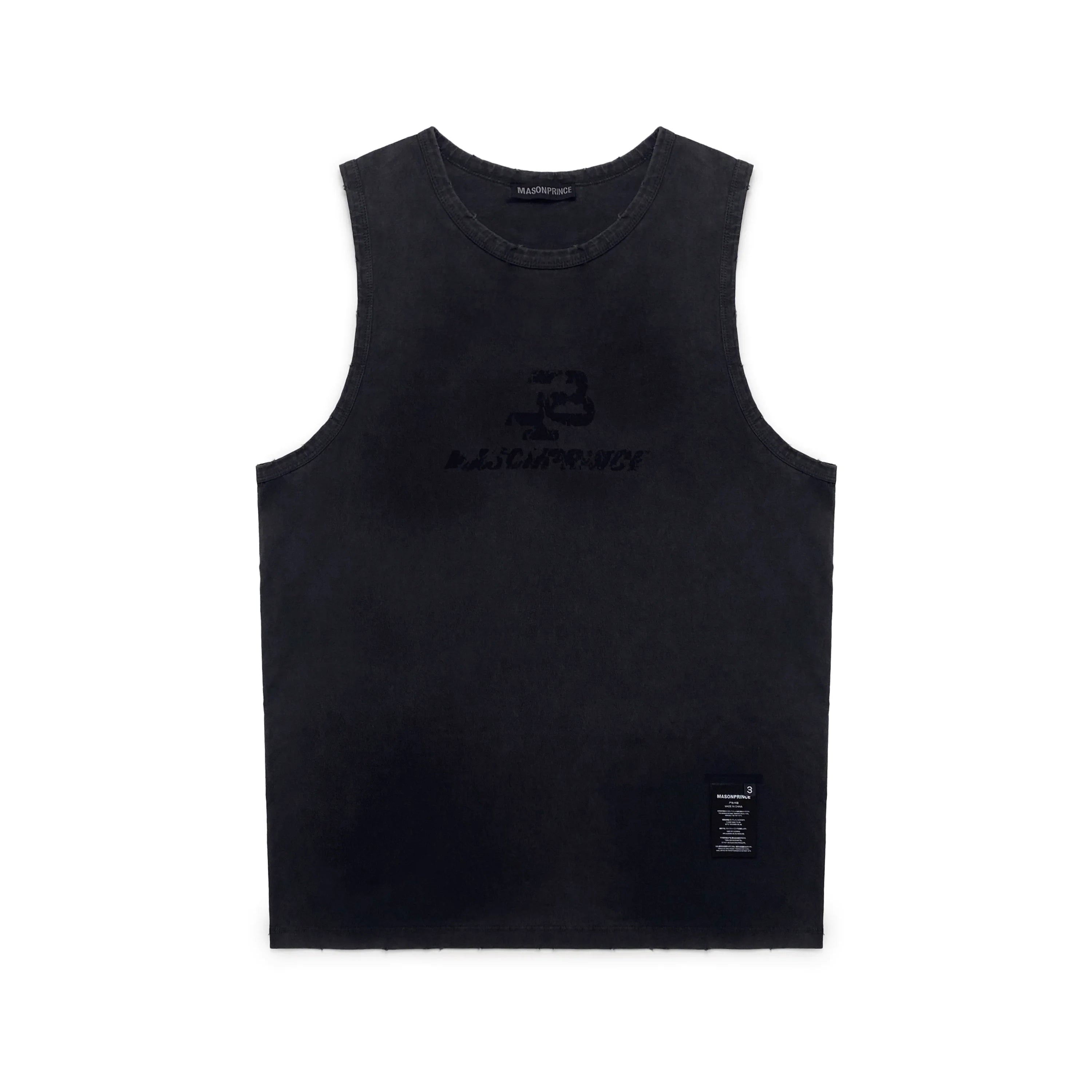 MASONPRINCE Men's Distressed Sleeveless Graphic Tank Top