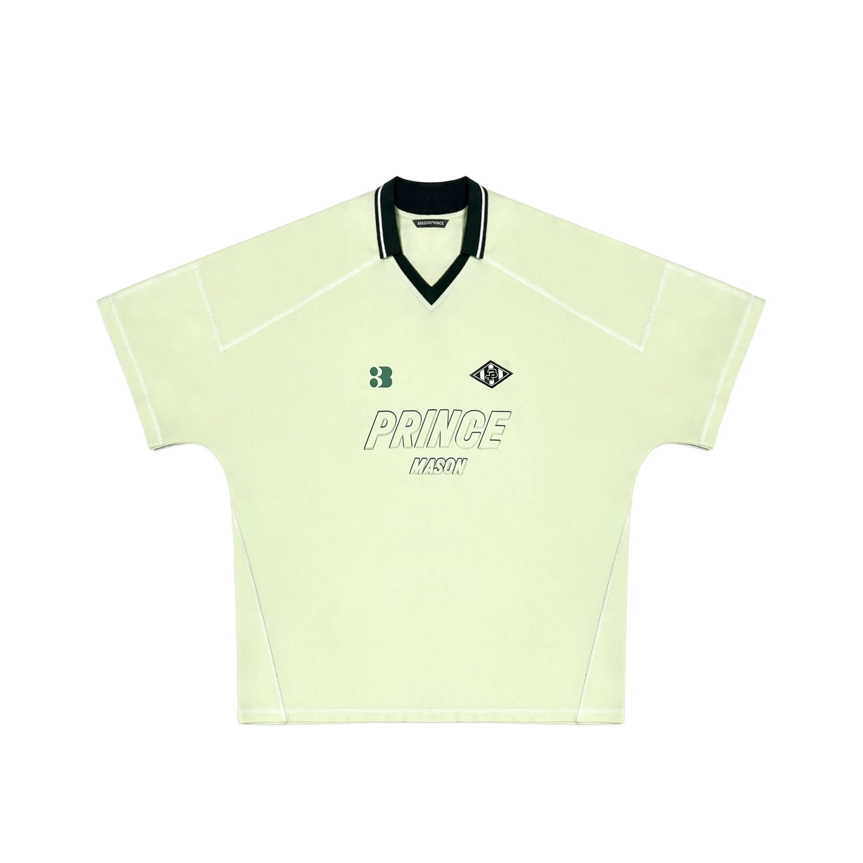 MASONPRINCE Oversized Short Sleeve Polo T-Shirt with Athletic Graphics