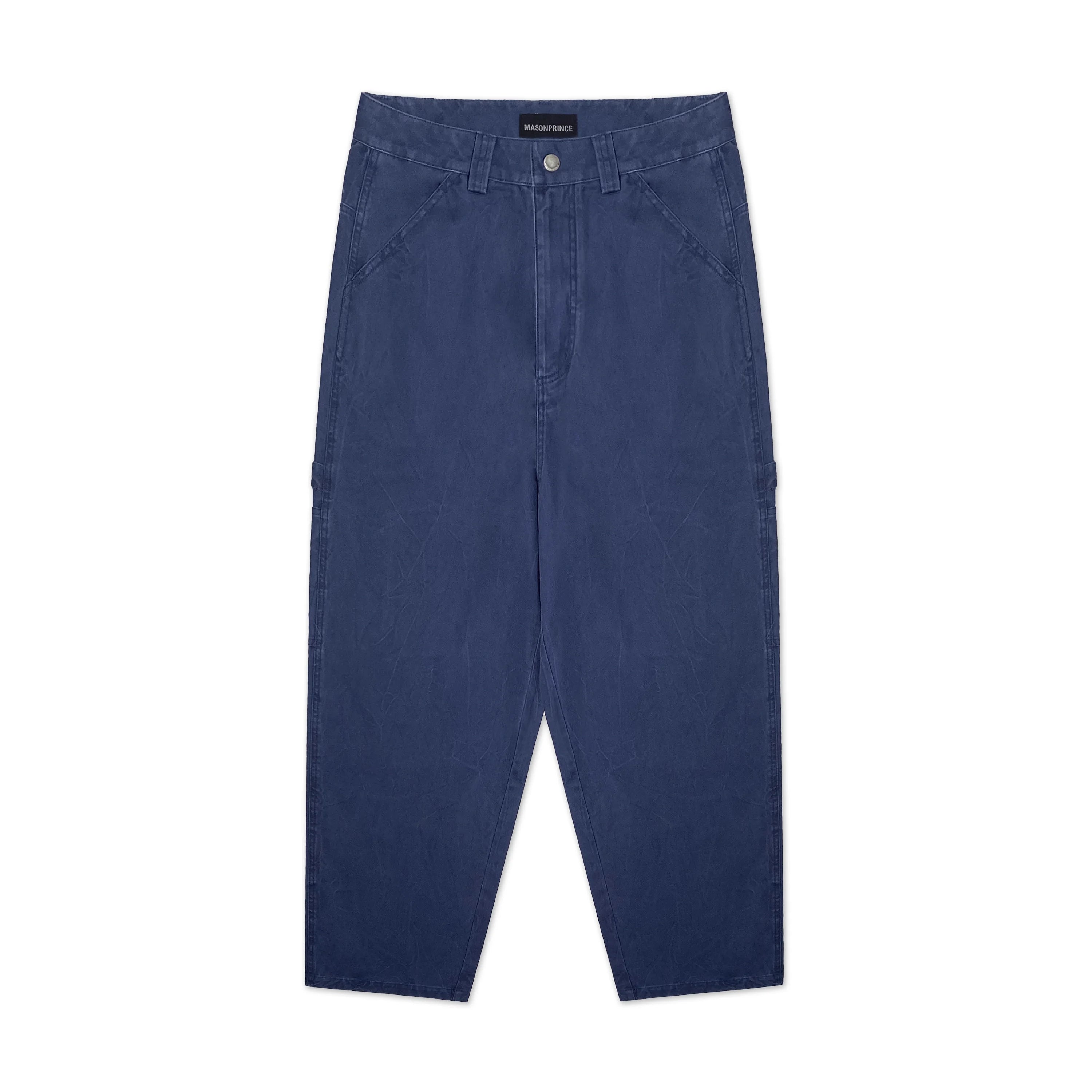 MASONPRINCE Men's Vintage Jacquard Denim Workwear Pants