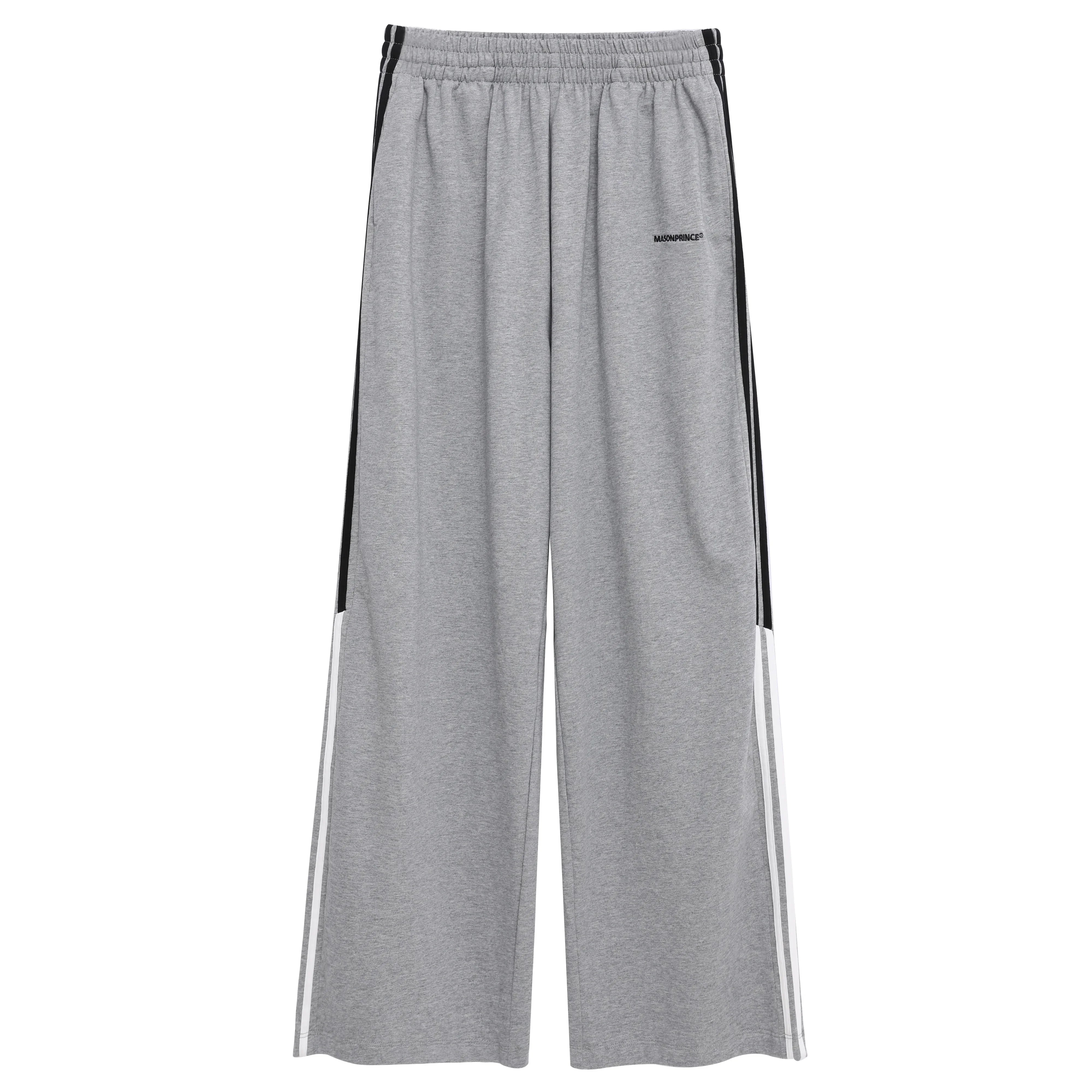 MASONPRINCE Men's Retro Color-Block Stripe Loose-Fit Sweatpants